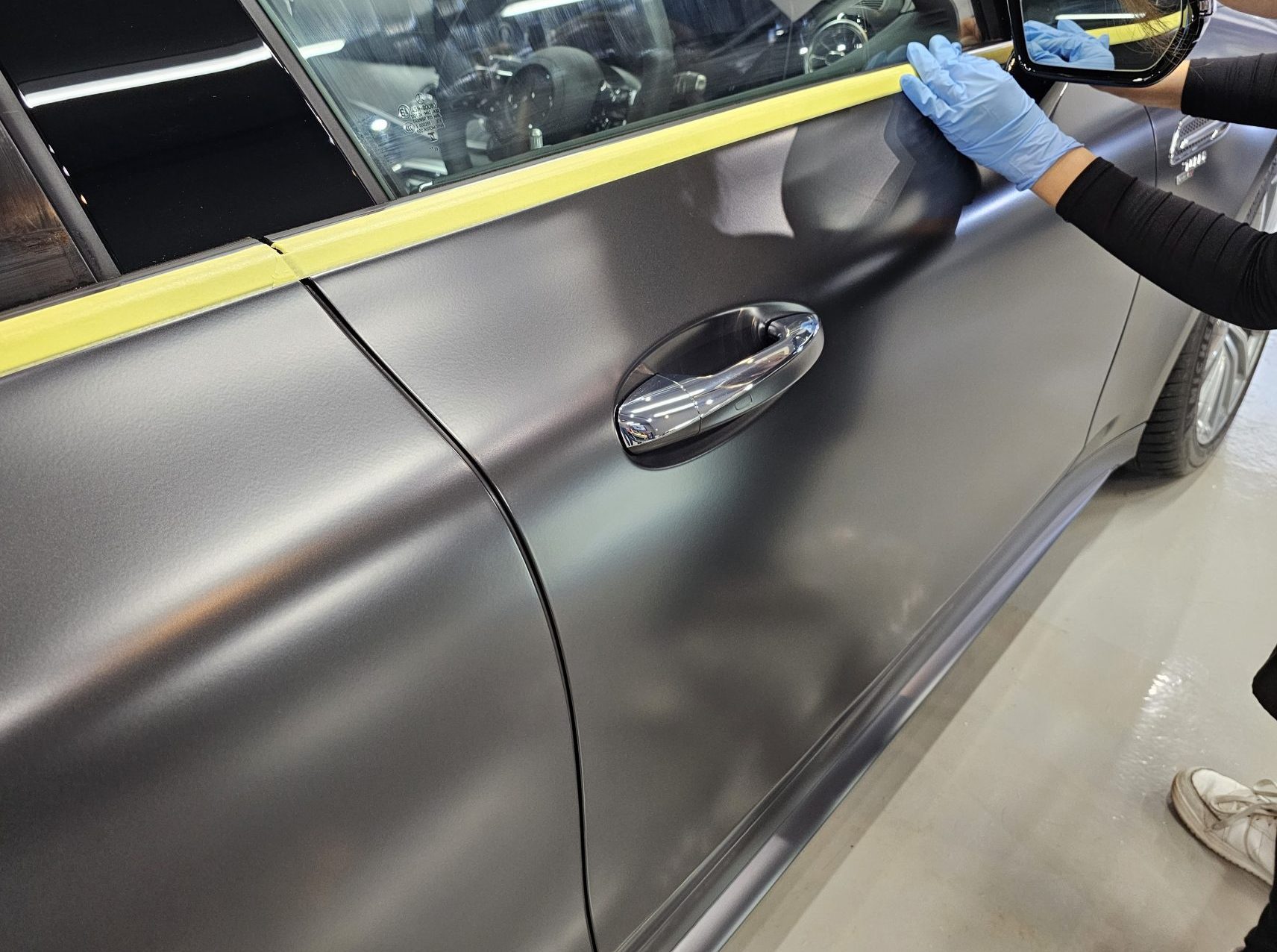 AMG GT43 マット塗装 下地処理 マスキング