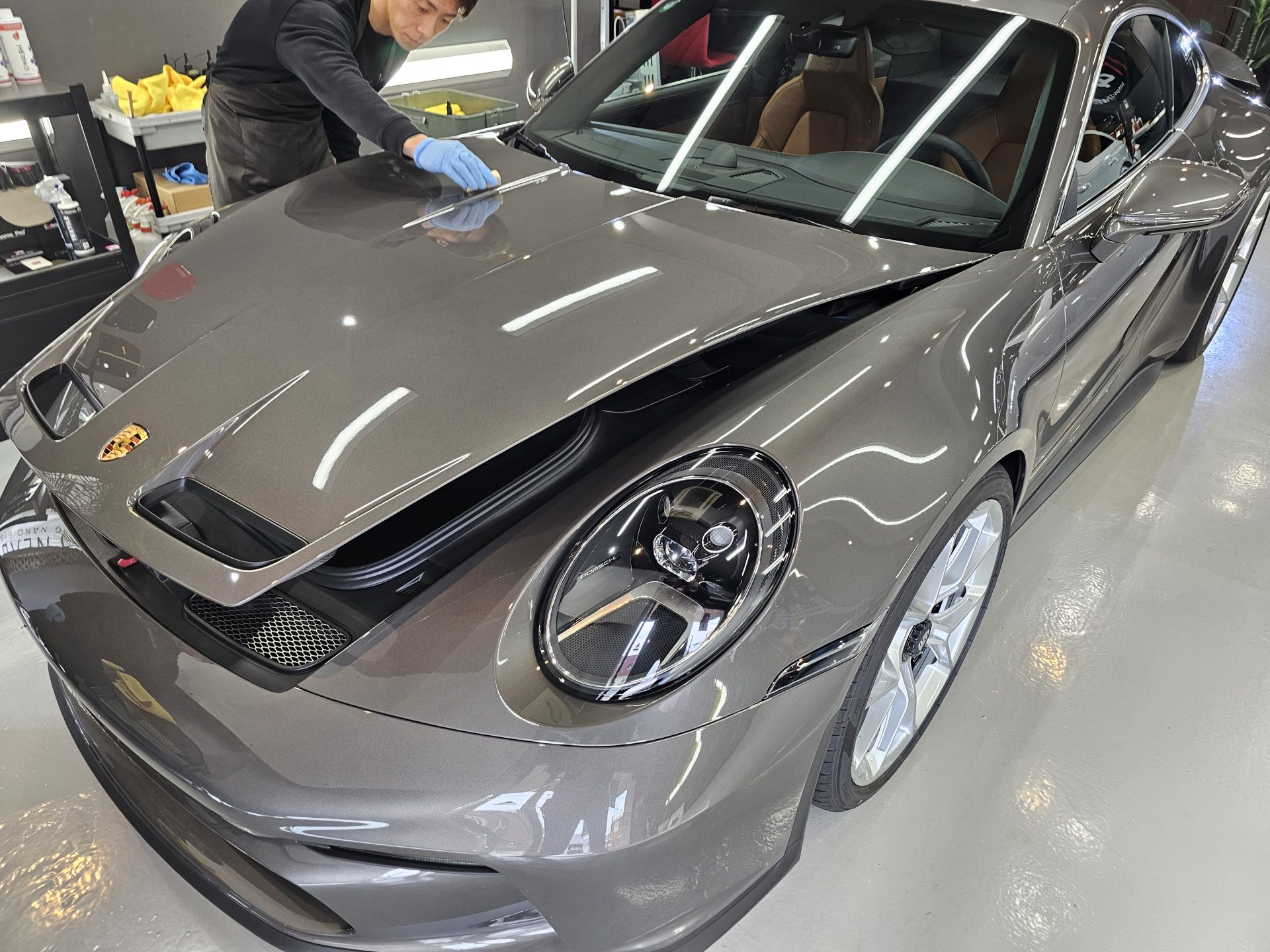 911GT3ツーリング 新車 GTECHNIQクリスタルセラムULTRA施工