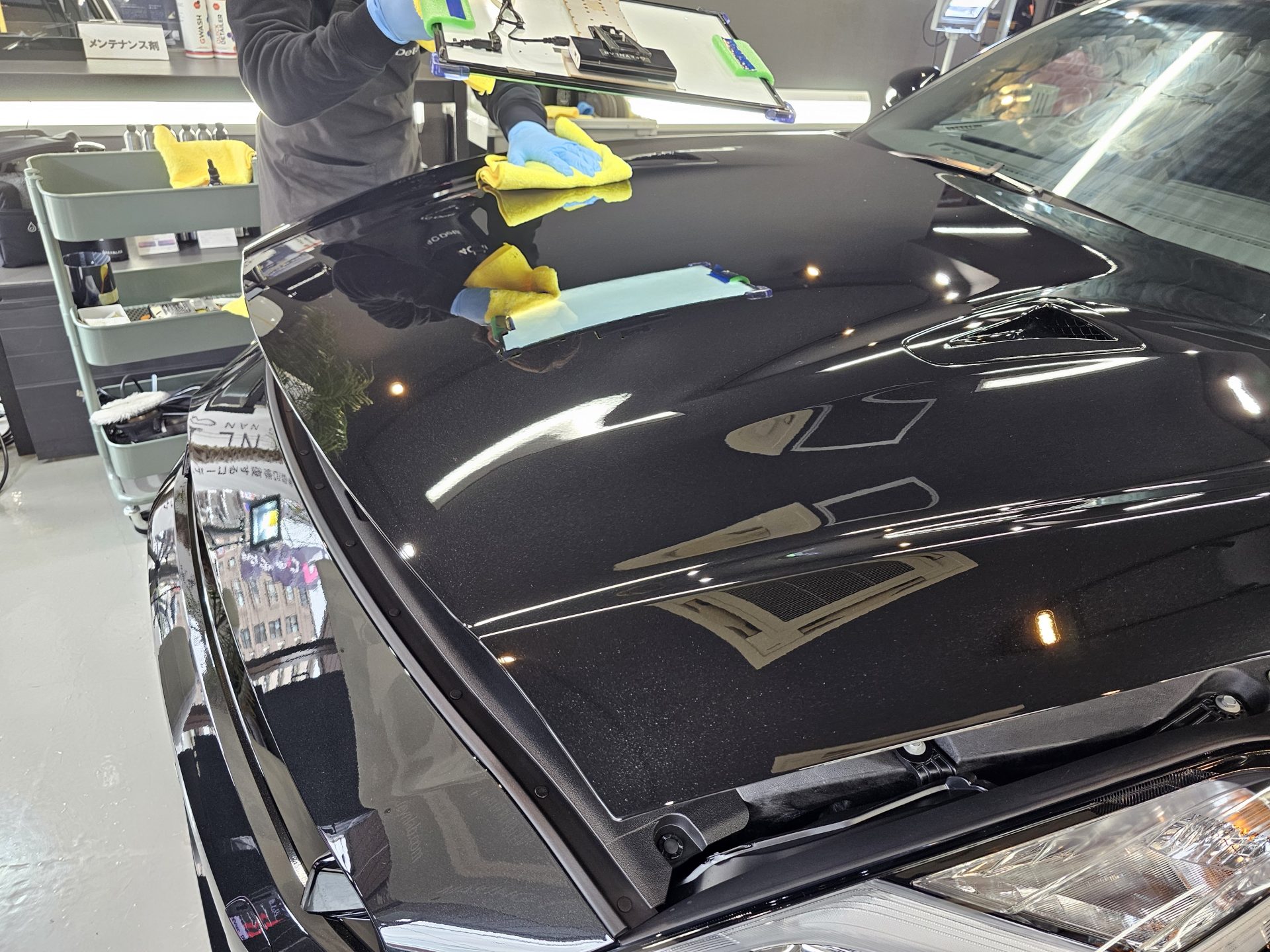 日産GTR R35 新車 セラミックコーティングチェック