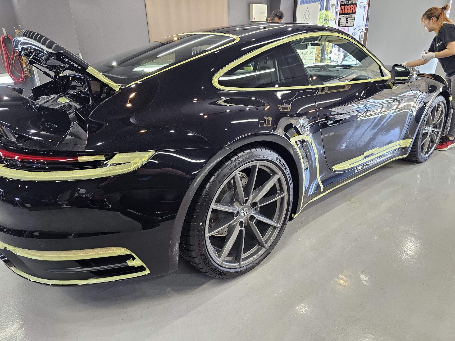 ポルシェ911カレラT(992.2)新車 FEYNLABヒールシリーズマスキング処理