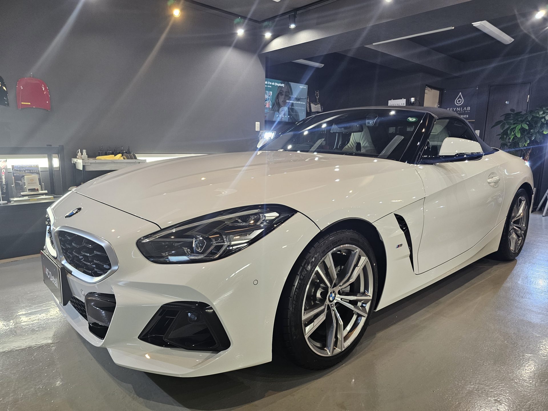 新車BMW Z4(G29) 4Cプレミアムガラスコーティング・白レザーシートコーティング他 横浜市神奈川区