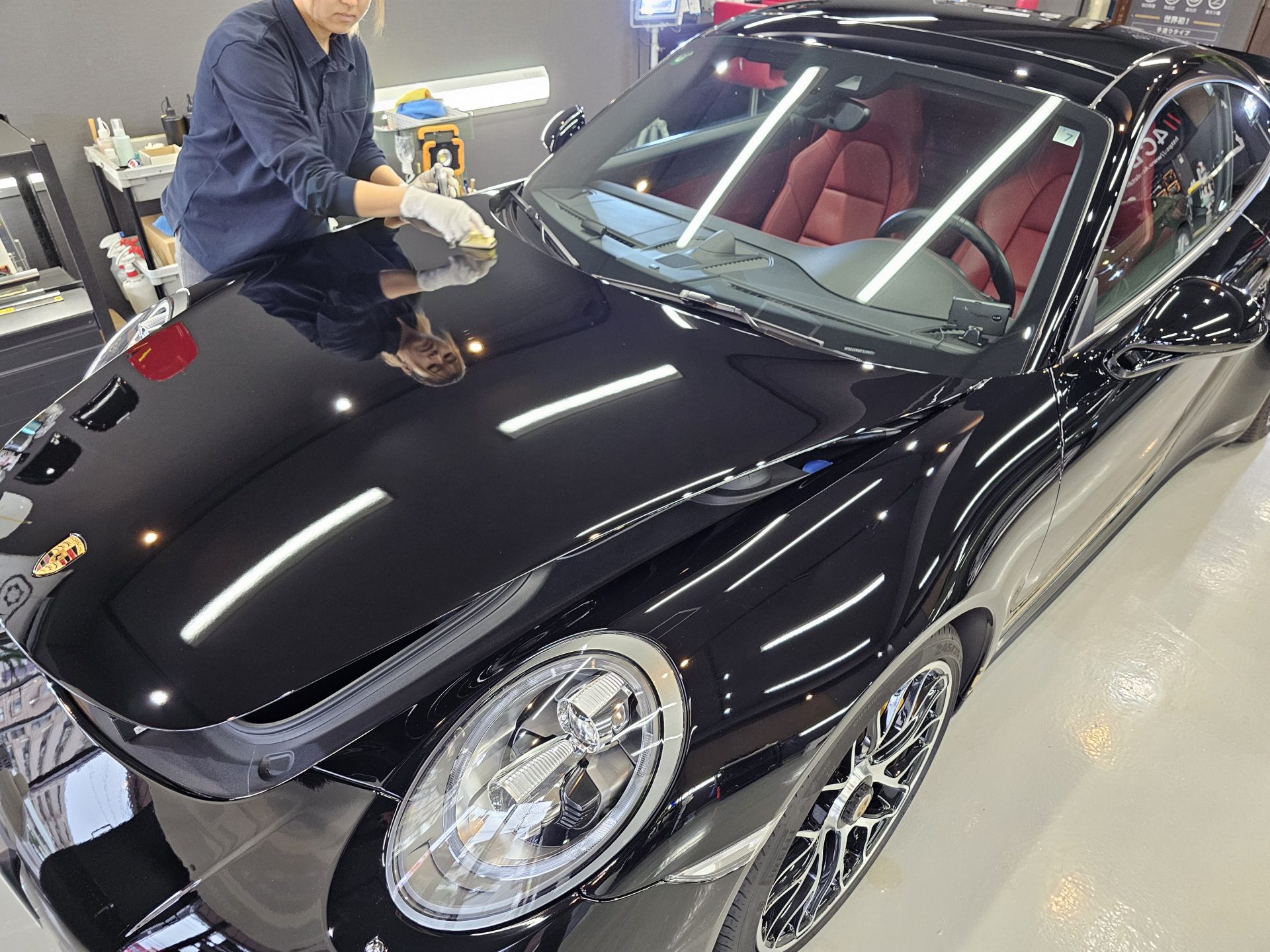 ポルシェ911ターボS 991.1 4Cプレミアムコーティング塗布