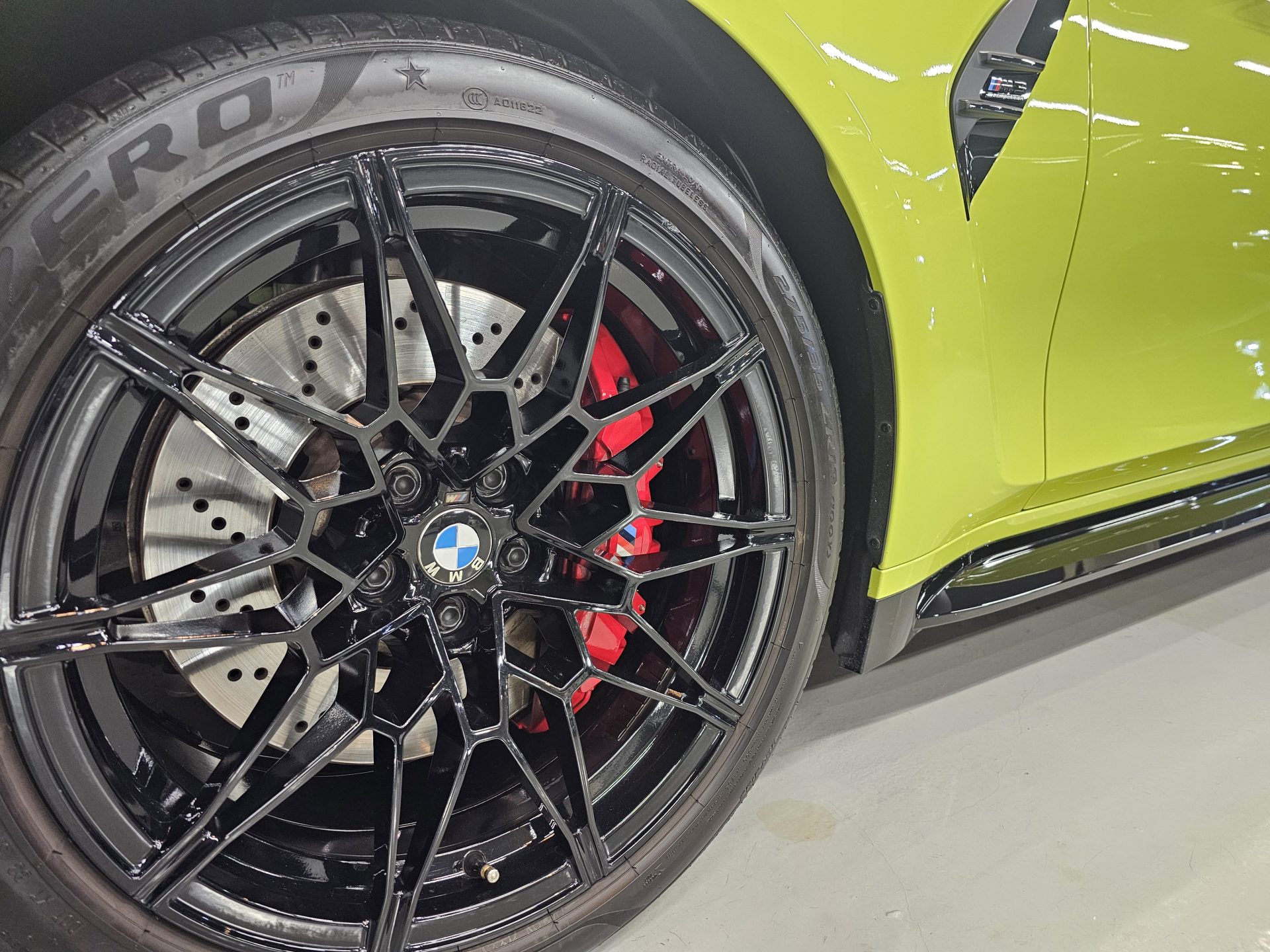 2021BMW M3コンペティション サンパウロイエロー ホイールコーティング