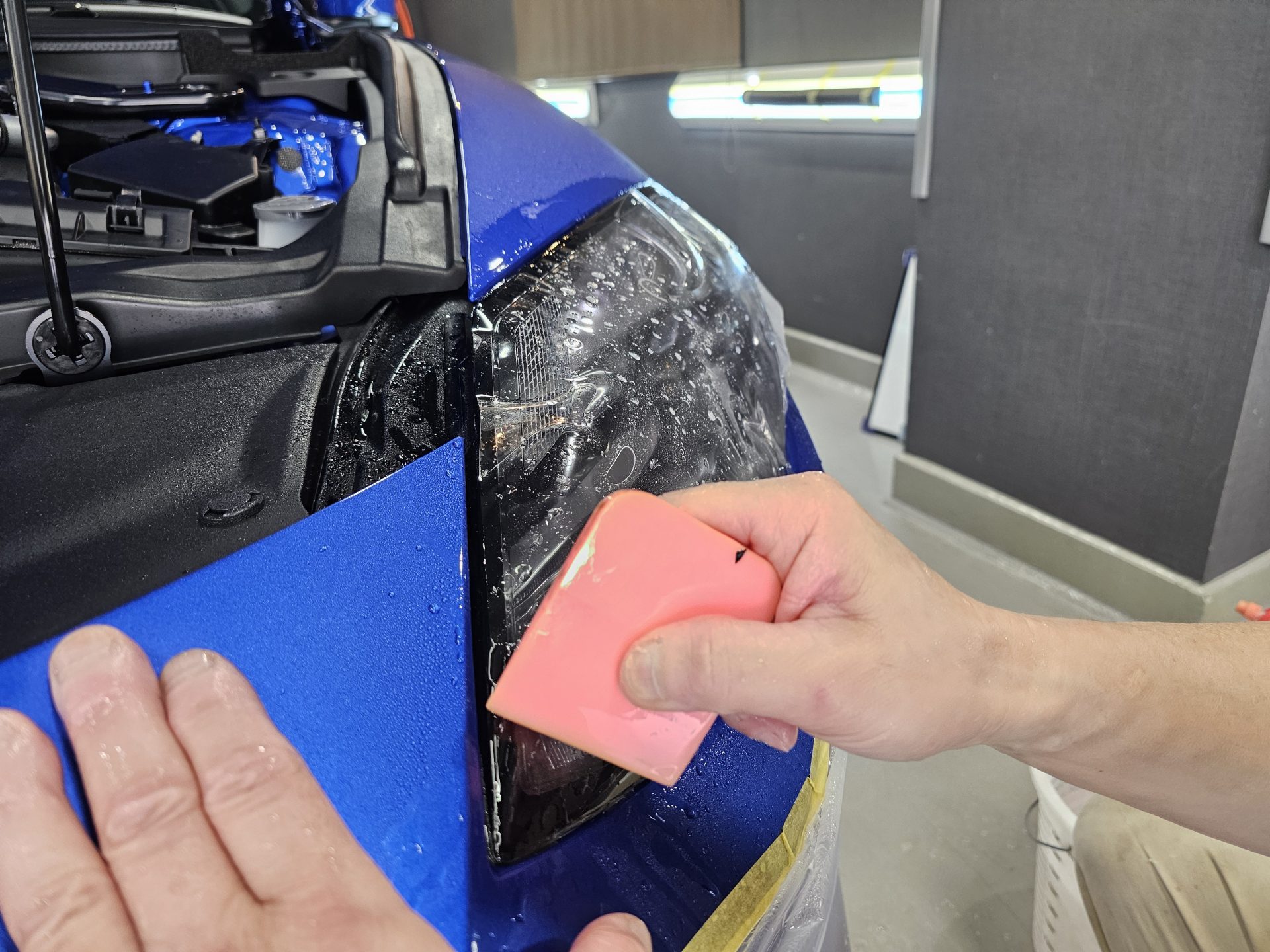 新車フェアレディZ ワンガンブルー ヘッドライトPPF