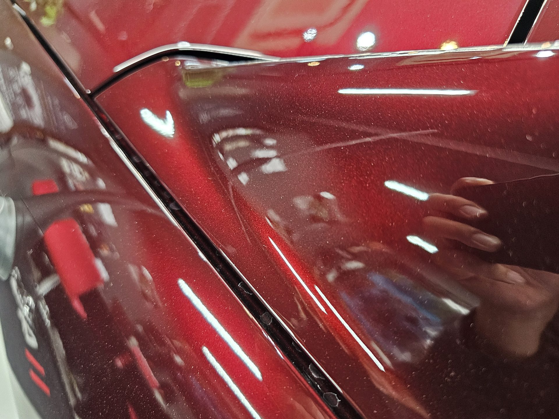 マツダロードスターRF 35周年記念車 アーティザンレッドプレミアムメタリック 隙間シミ