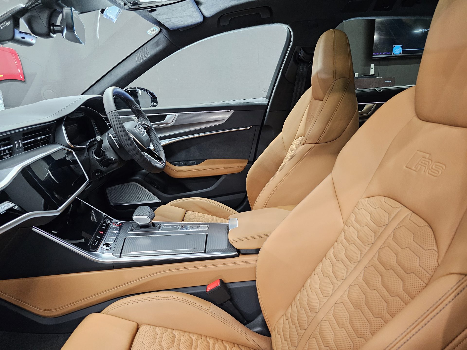 アウディRS6アバント 新車 レザーセラミックシートコーティング