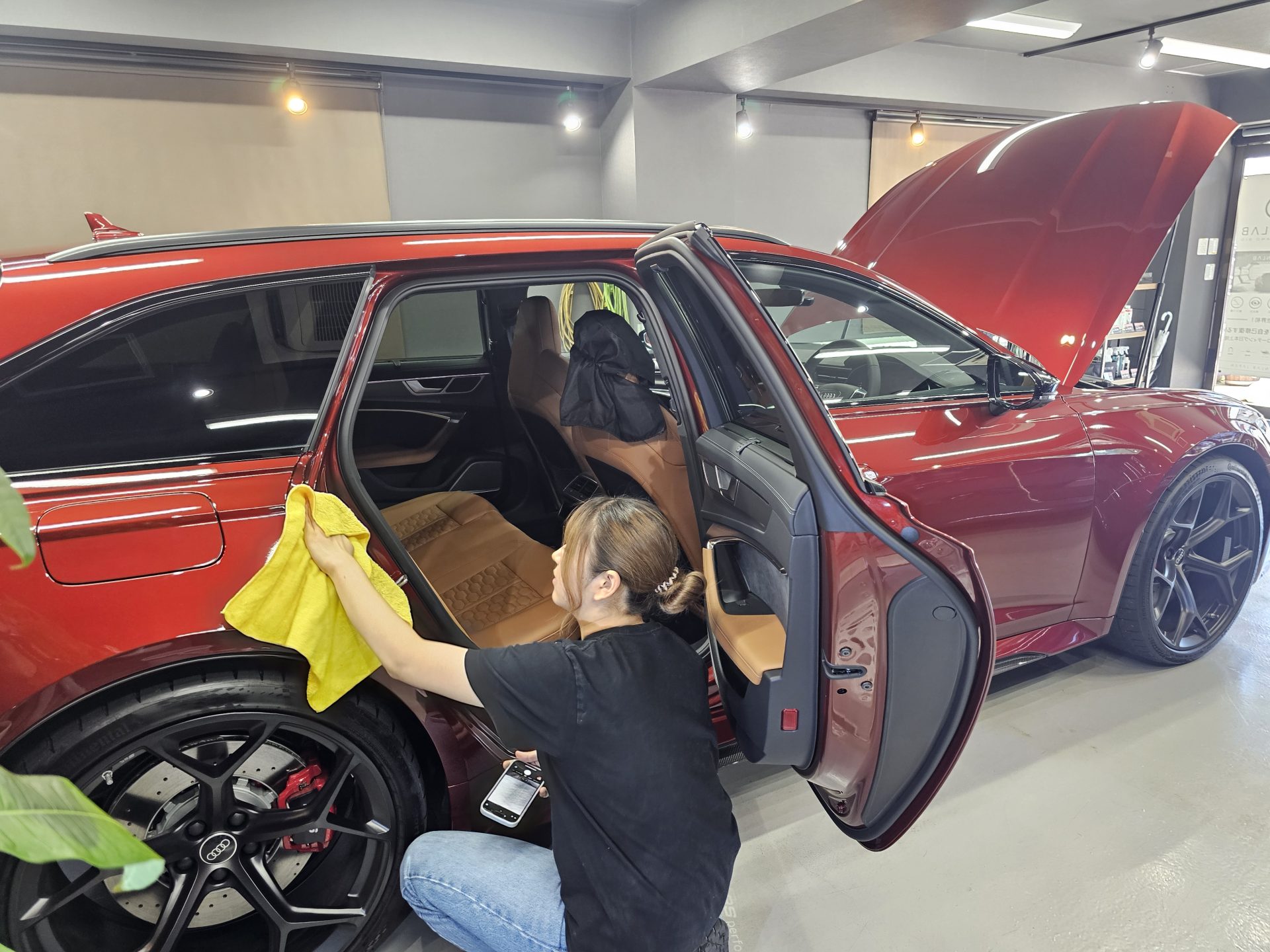 アウディRS6アバント 新車 洗車