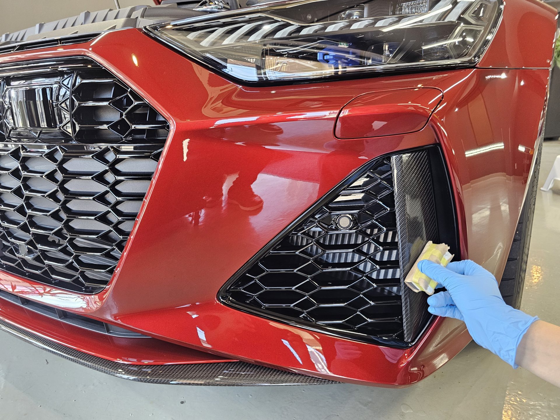 アウディRS6アバント 新車 細部コーティング