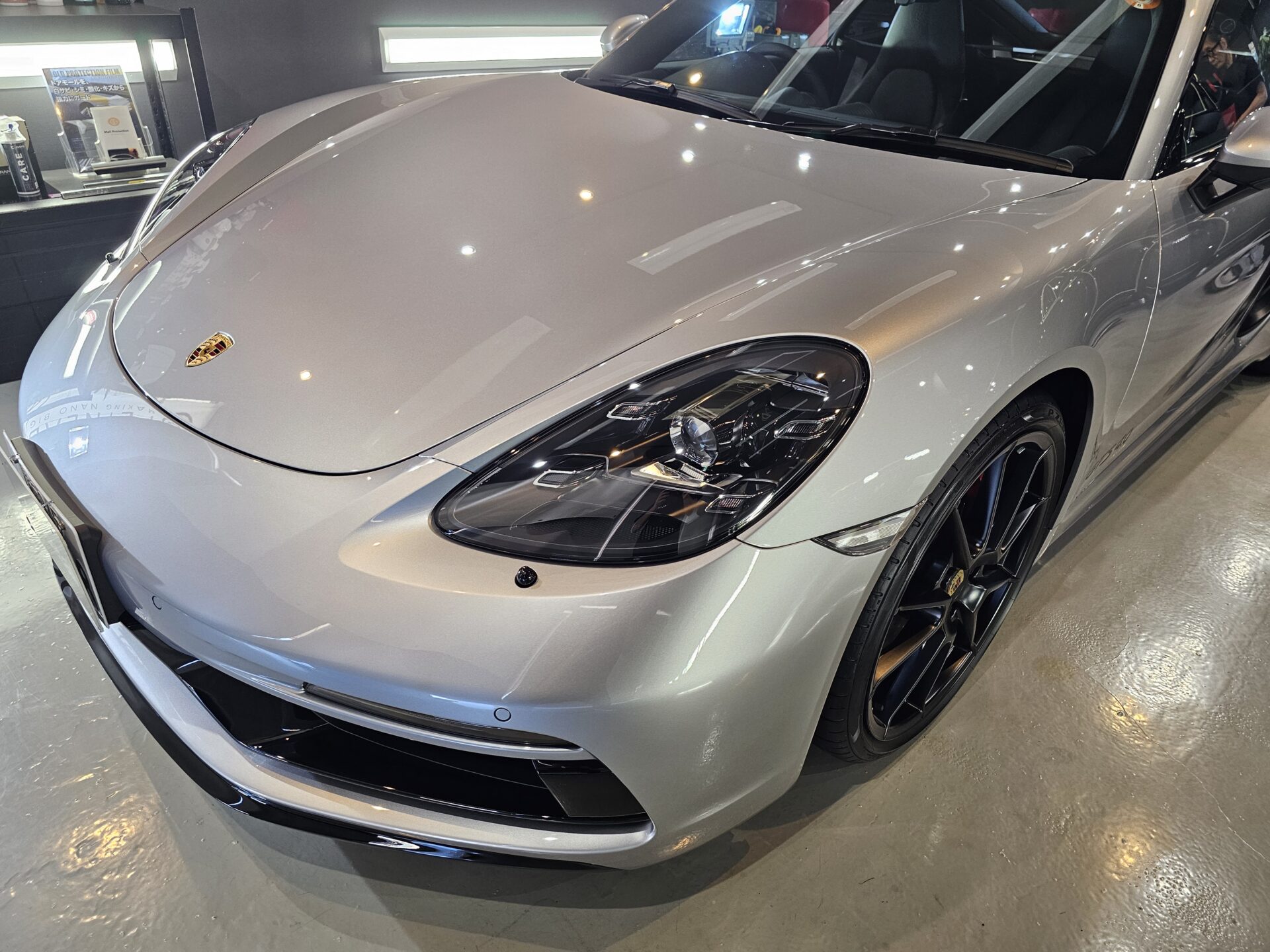 ポルシェ718ケイマンGTS4.0新車 GTECHNIQセラミックコーティング艶