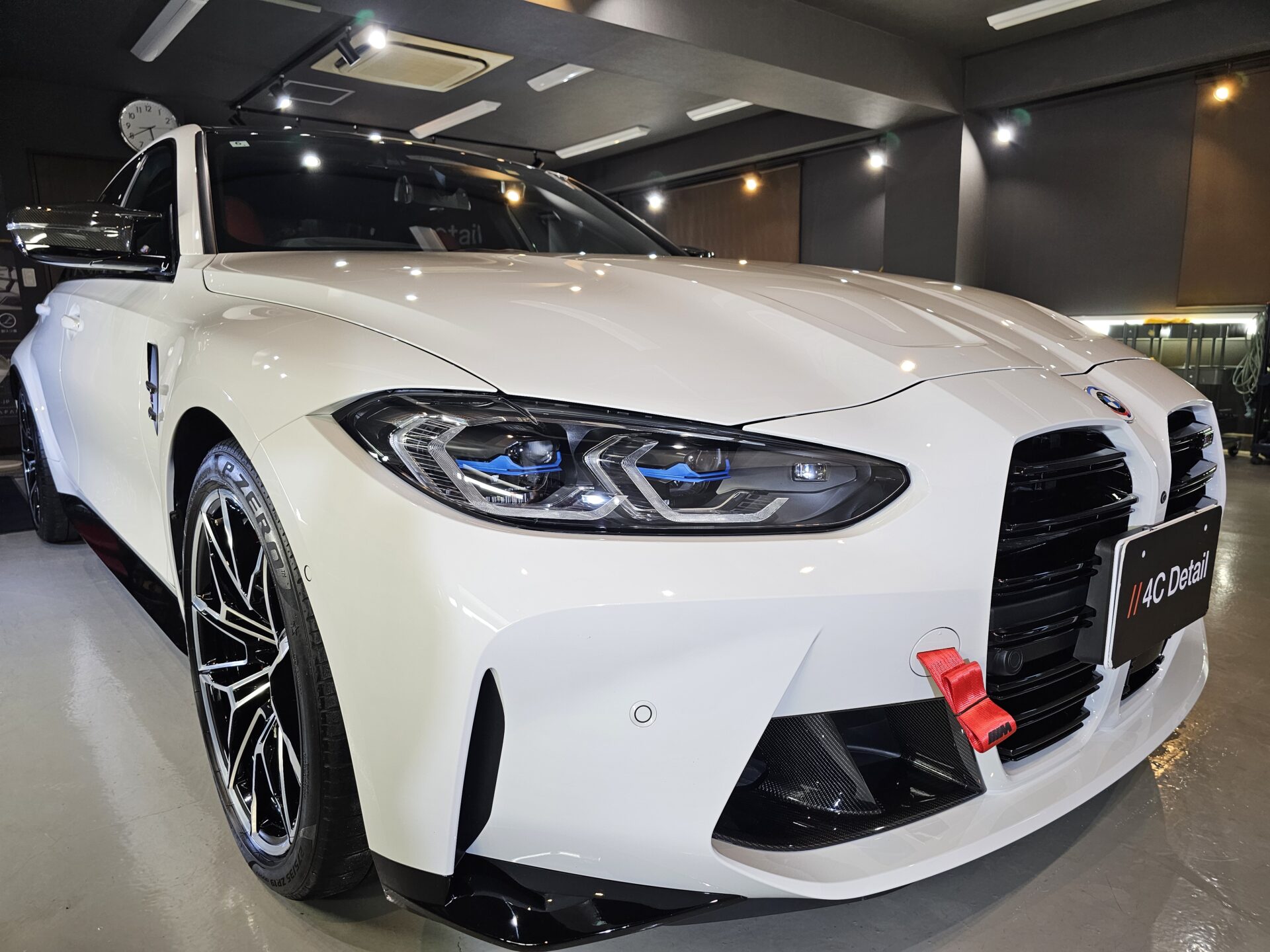 BMW M3コンペティション アルピンホワイト GTECHNIQクリスタルセラムブラック