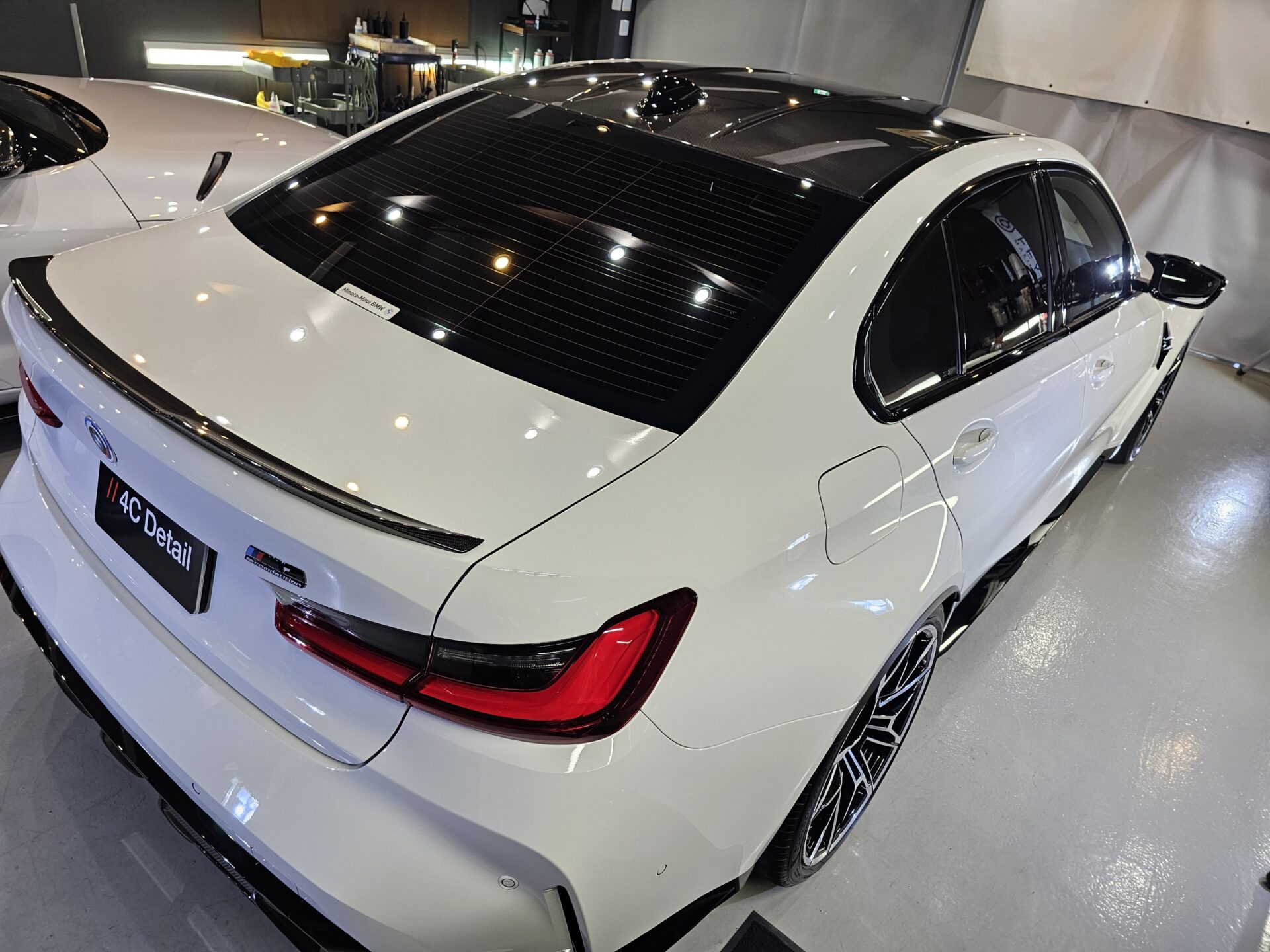 BMW M3コンペティション アルピンホワイト GTECHNIQセラミックコーティング