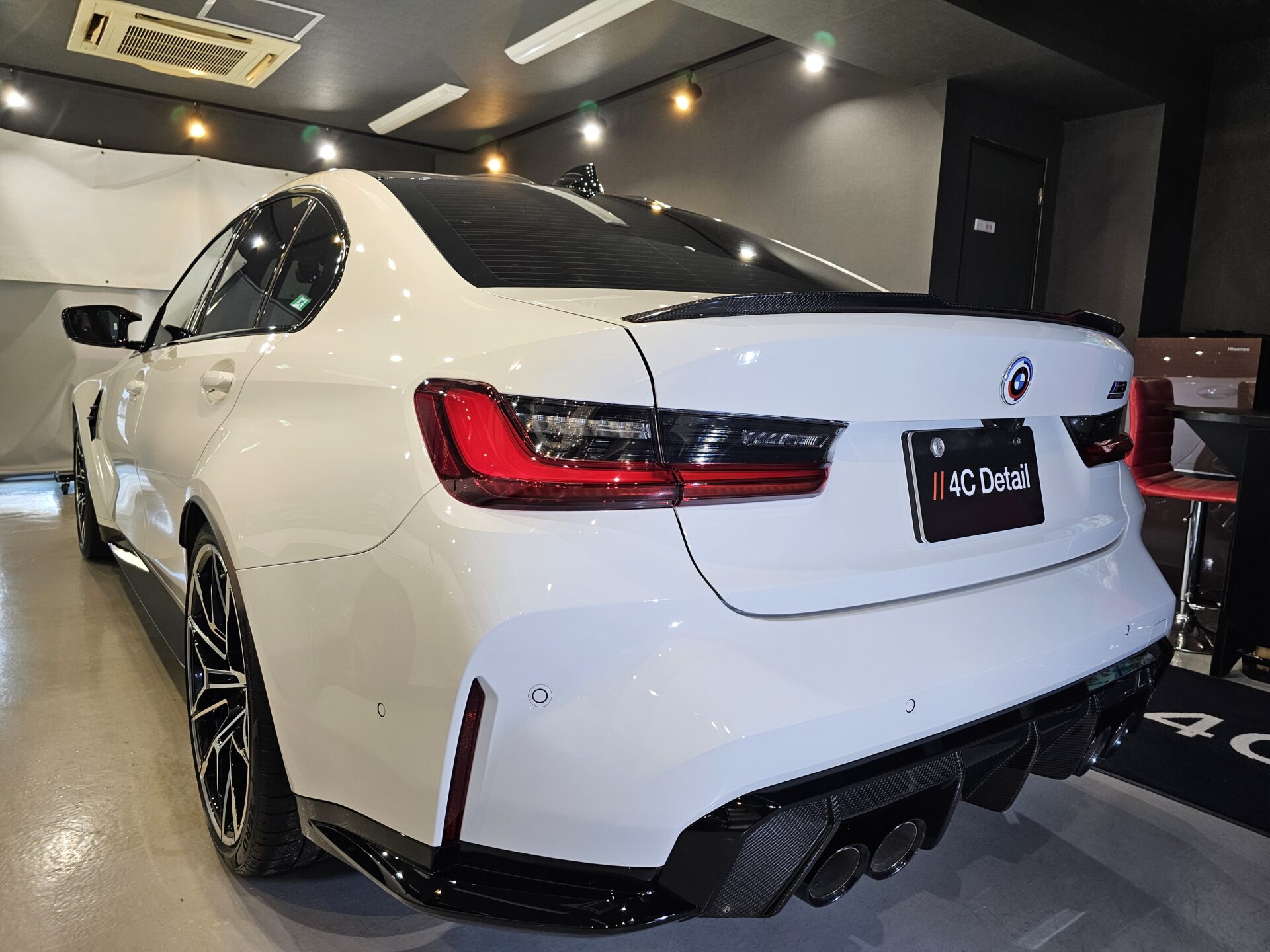BMW M3コンペティション アルピンホワイト ジーテクニックセラミックコーティング最上級