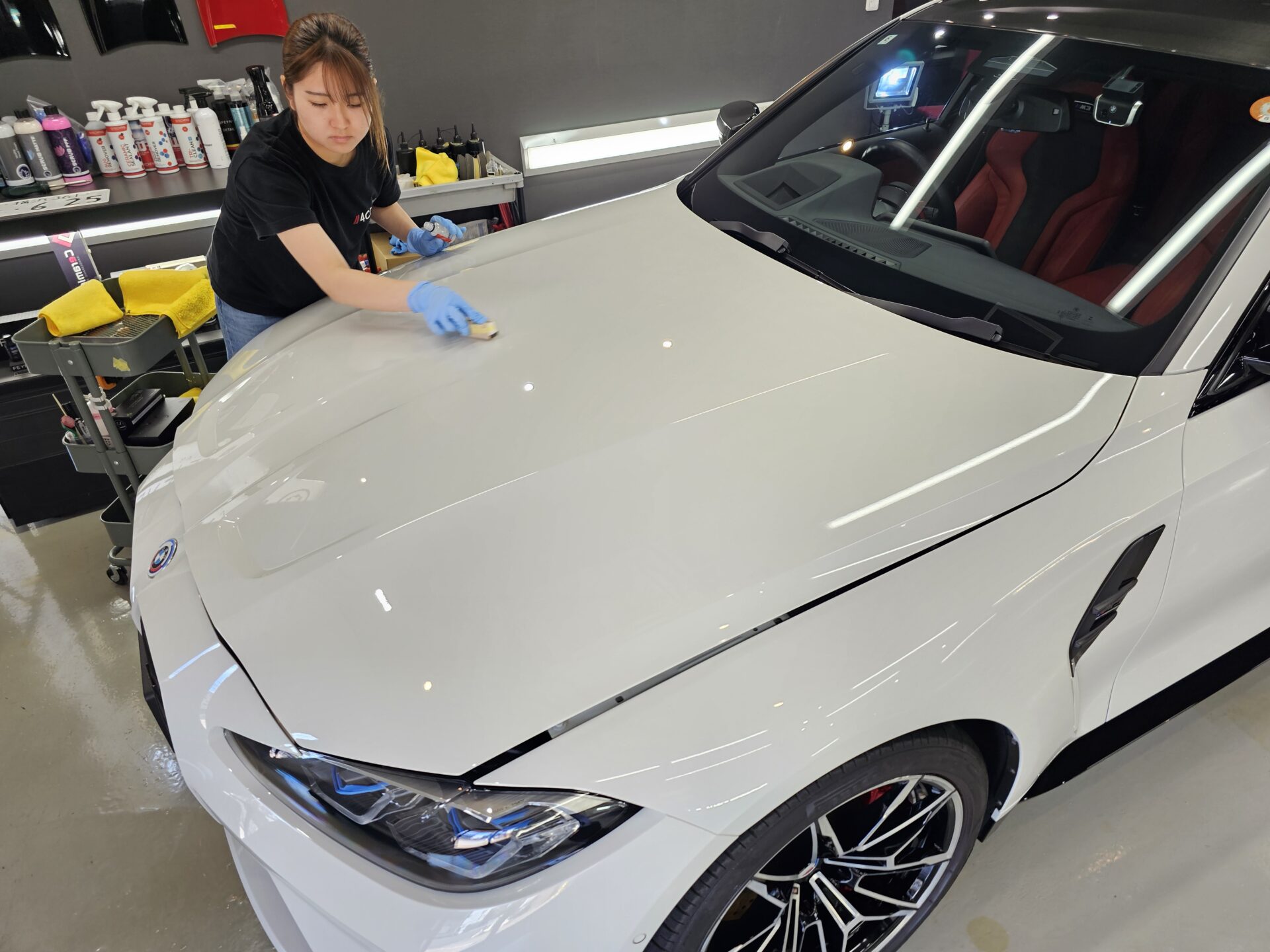 BMW M3コンペティション アルピンホワイト ジーテクニックセラミックトップコート