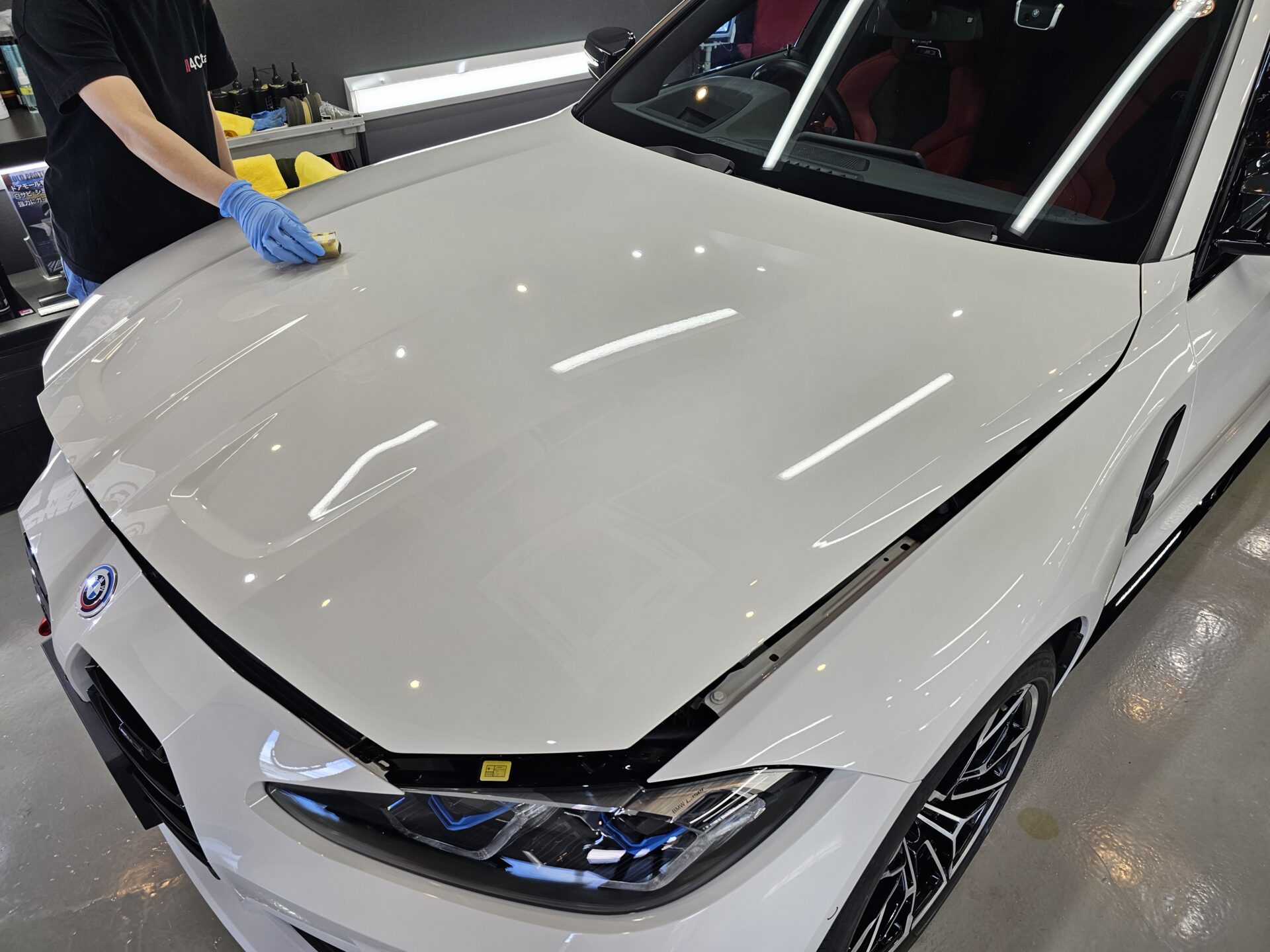 BMW M3コンペティション アルピンホワイト ジーテクニックセラミックベースコート