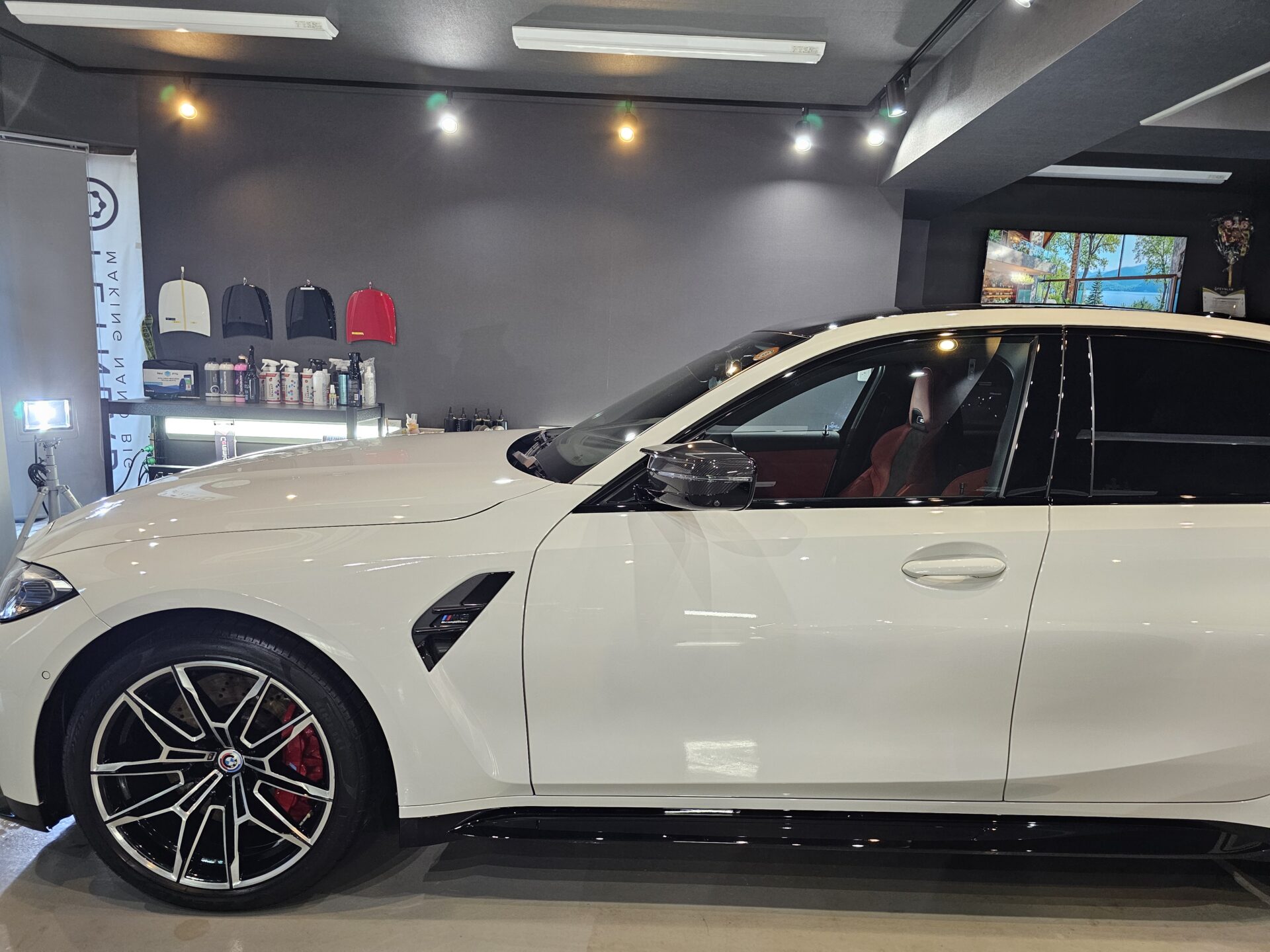 BMW M3コンペティション アルピンホワイト セラミックコーティング ジーテクニック