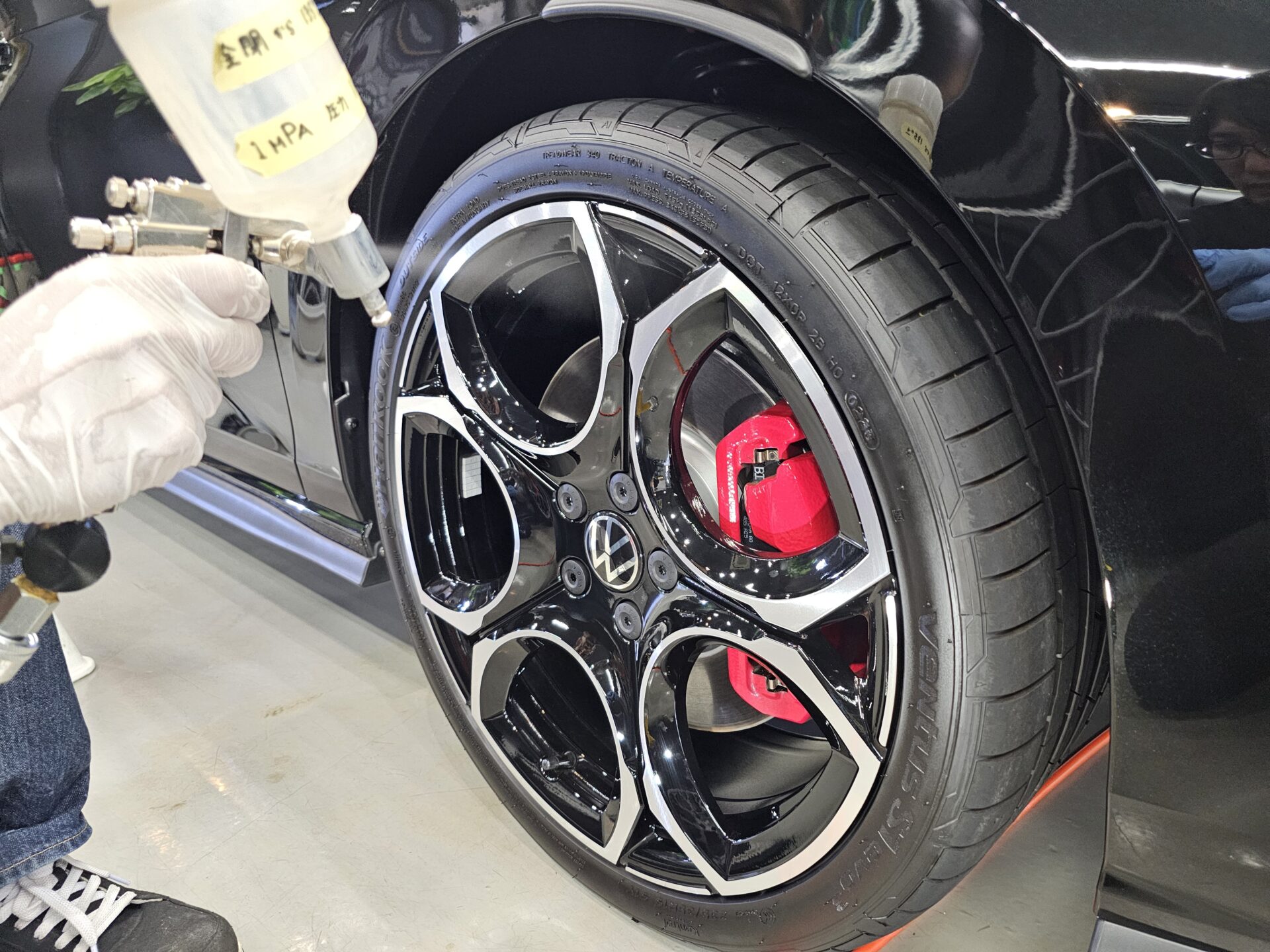 VWゴルフGTI 8.5 新車 ホイールコーティング