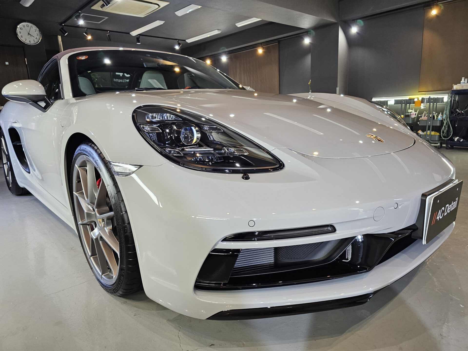 ポルシェ718ボクスターGTS4.0 新車 FEYNLABヒールプラスセラミックコーティング 内外装フル施工