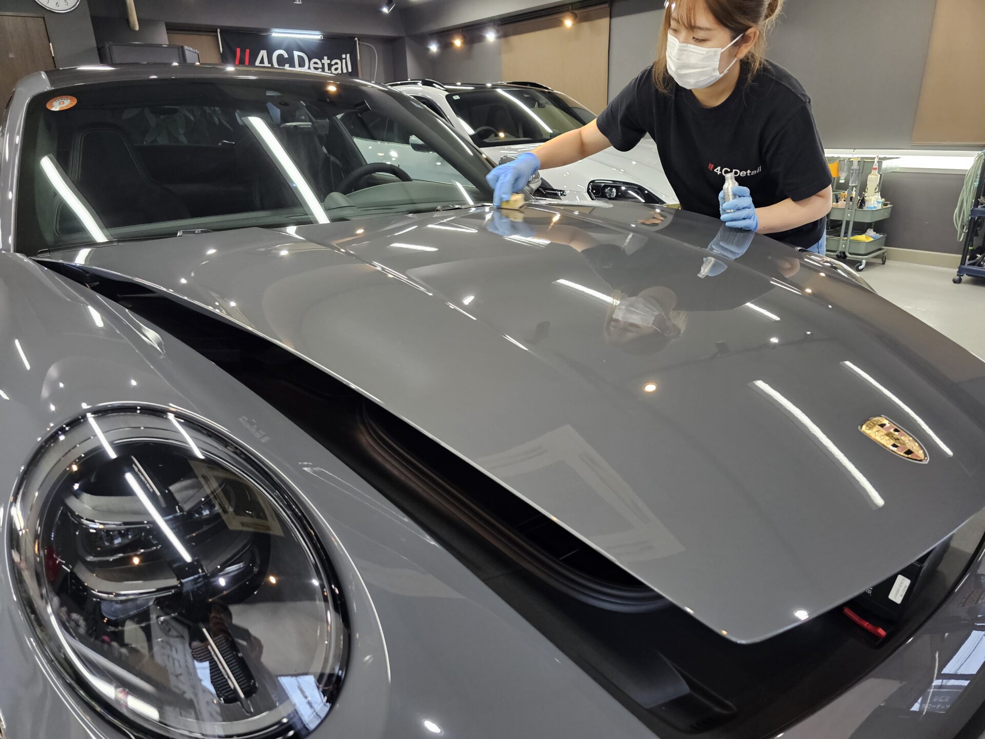 ポルシェ911カレラGTS(992.2)新車 ストレートグレーネオ FEYNLAB PPFセラミックコーティング