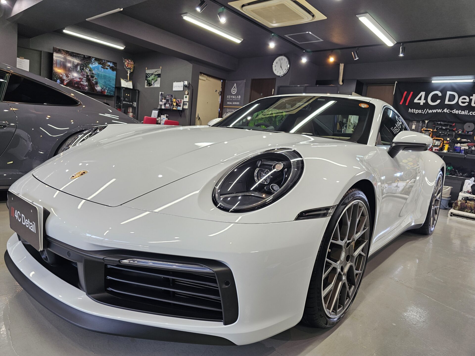 2021年式ポルシェ911カレラS(992.1)GTECHNIQクリスタルセラムBLACKセラミックコーティング 東京都世田谷区