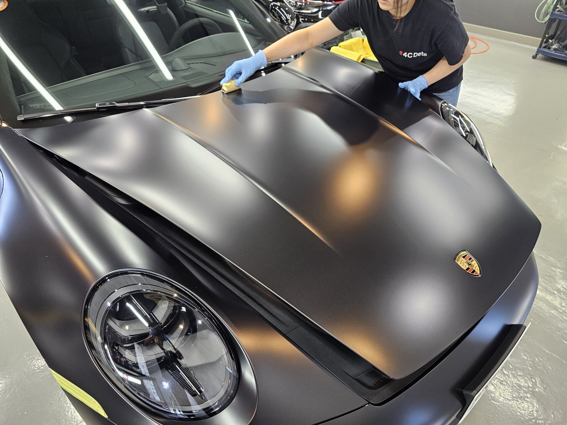 ポルシェ911カレラS(992.2) XPELステルスフルプロテクションフィルム マットブラックラッピング FEYNLAB PPFセラミックコーティング