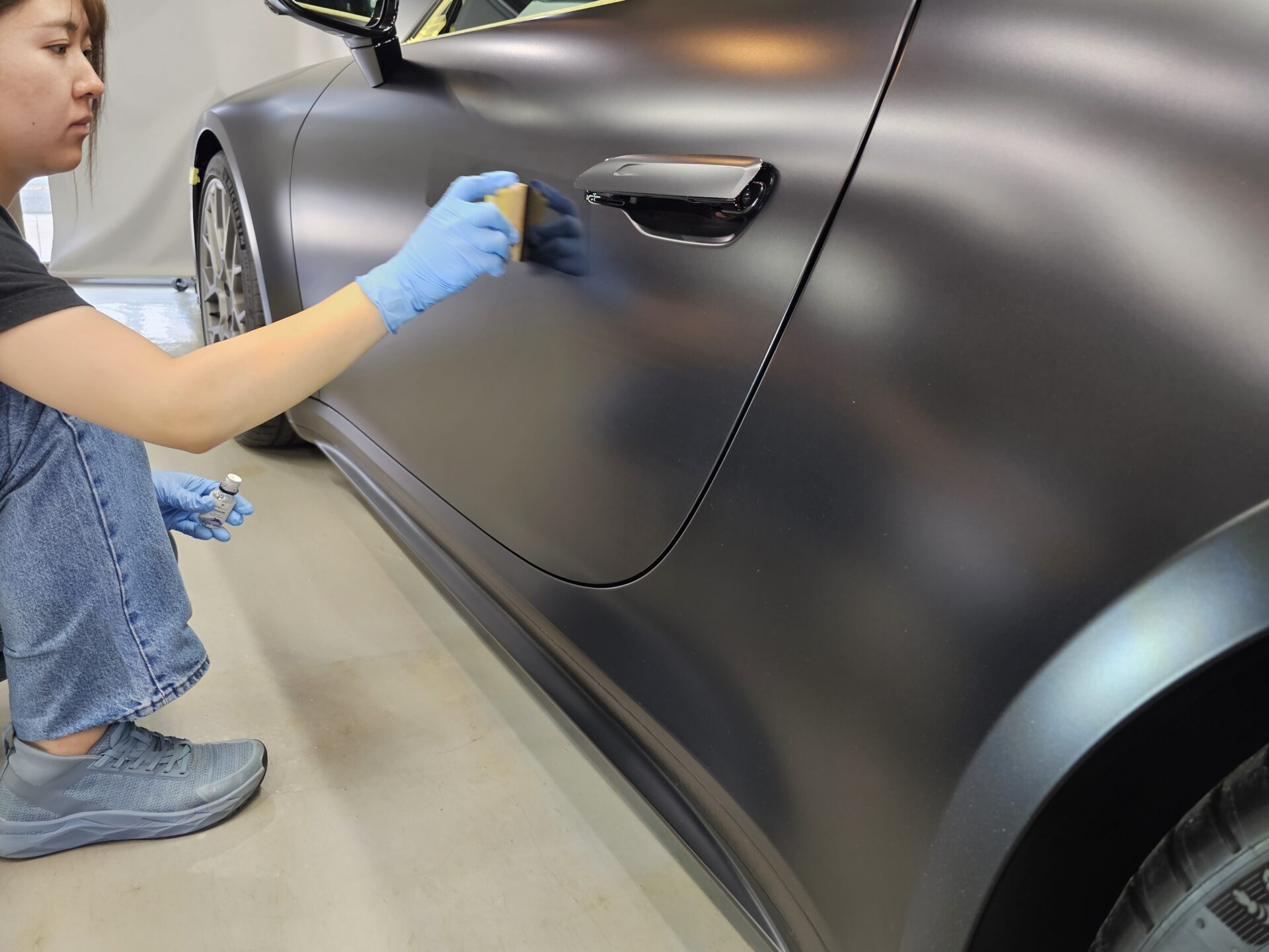 ポルシェ911カレラS(992.2) XPELステルスフルプロテクションフィルム マットブラックラッピング ファインラボフィルム用コーティング