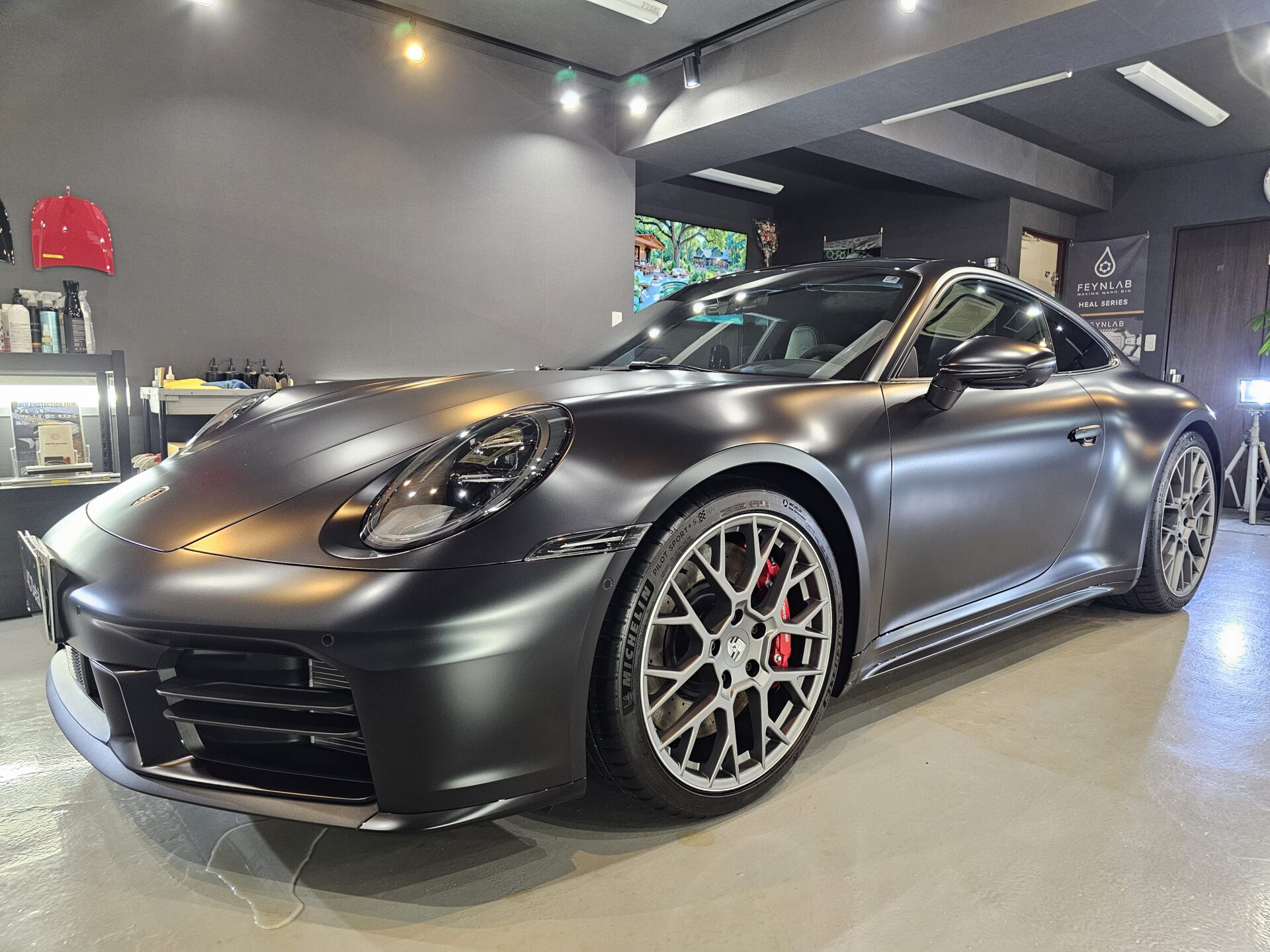 新型ポルシェ911カレラS(992.2) XPELステルスフルプロテクションフィルム＆フルコーティング施工 横浜市西区