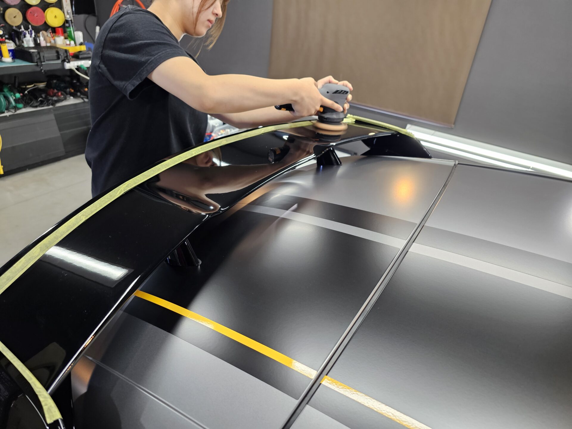 メルセデスAMG A45ファイナルエディション XPELステルスフルプロテクション PPF施工前磨き
