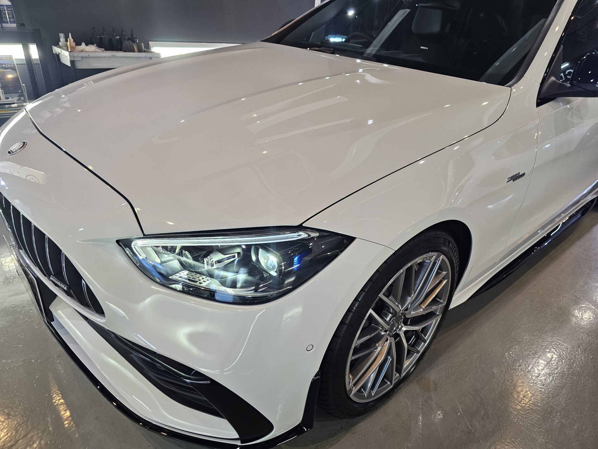 メルセデスAMG C43ステーションワゴン S206 オパリスホワイト ジーテクニック艶