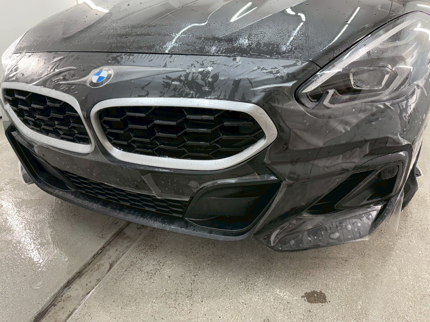 BMW Z4 XPEL STELTH PPF マットプロテクションフィルム フィルム施工風景