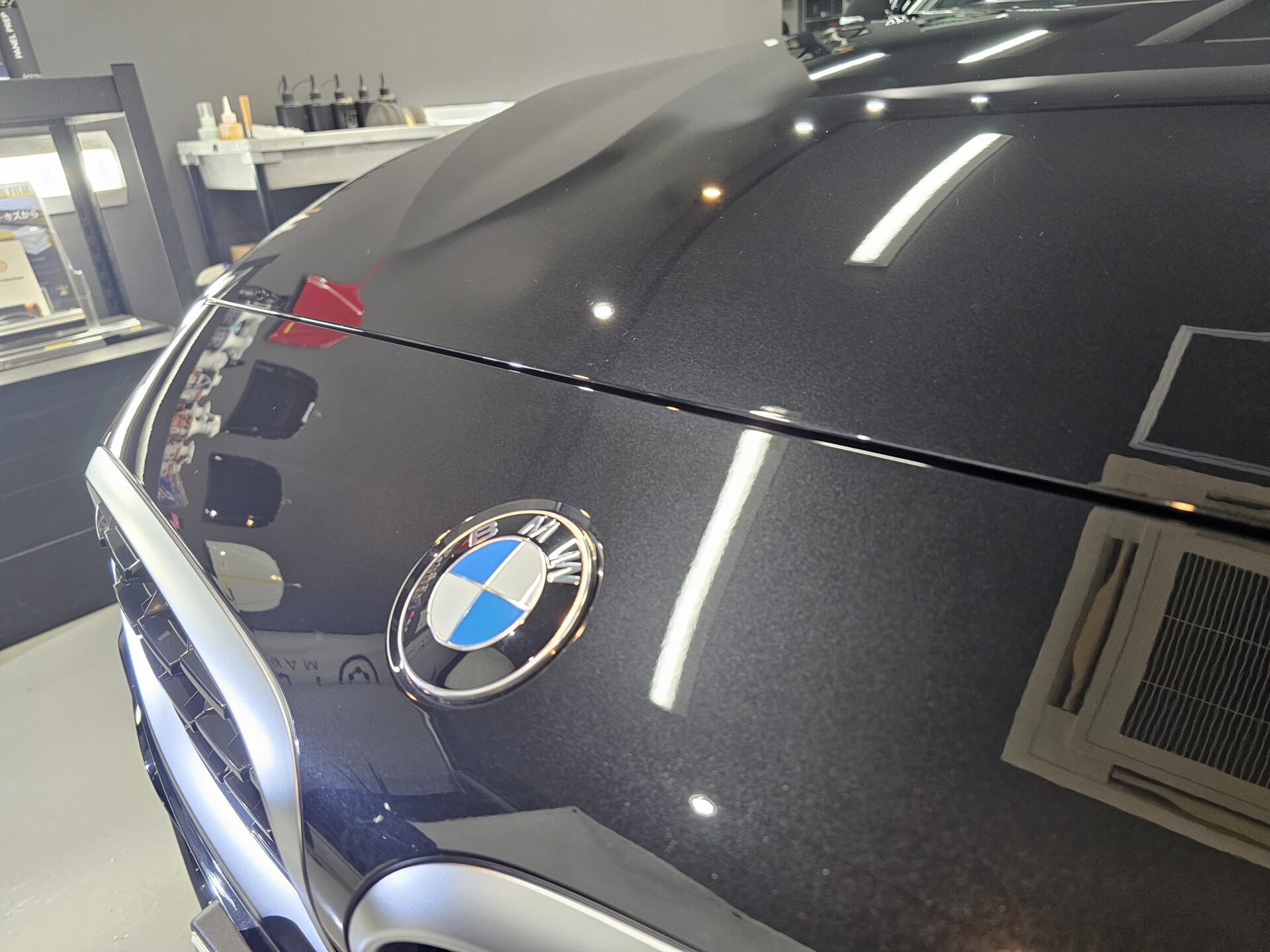 BMW Z4 XPEL STELTH PPF マットプロテクションフィルム 下地処理後マスコット