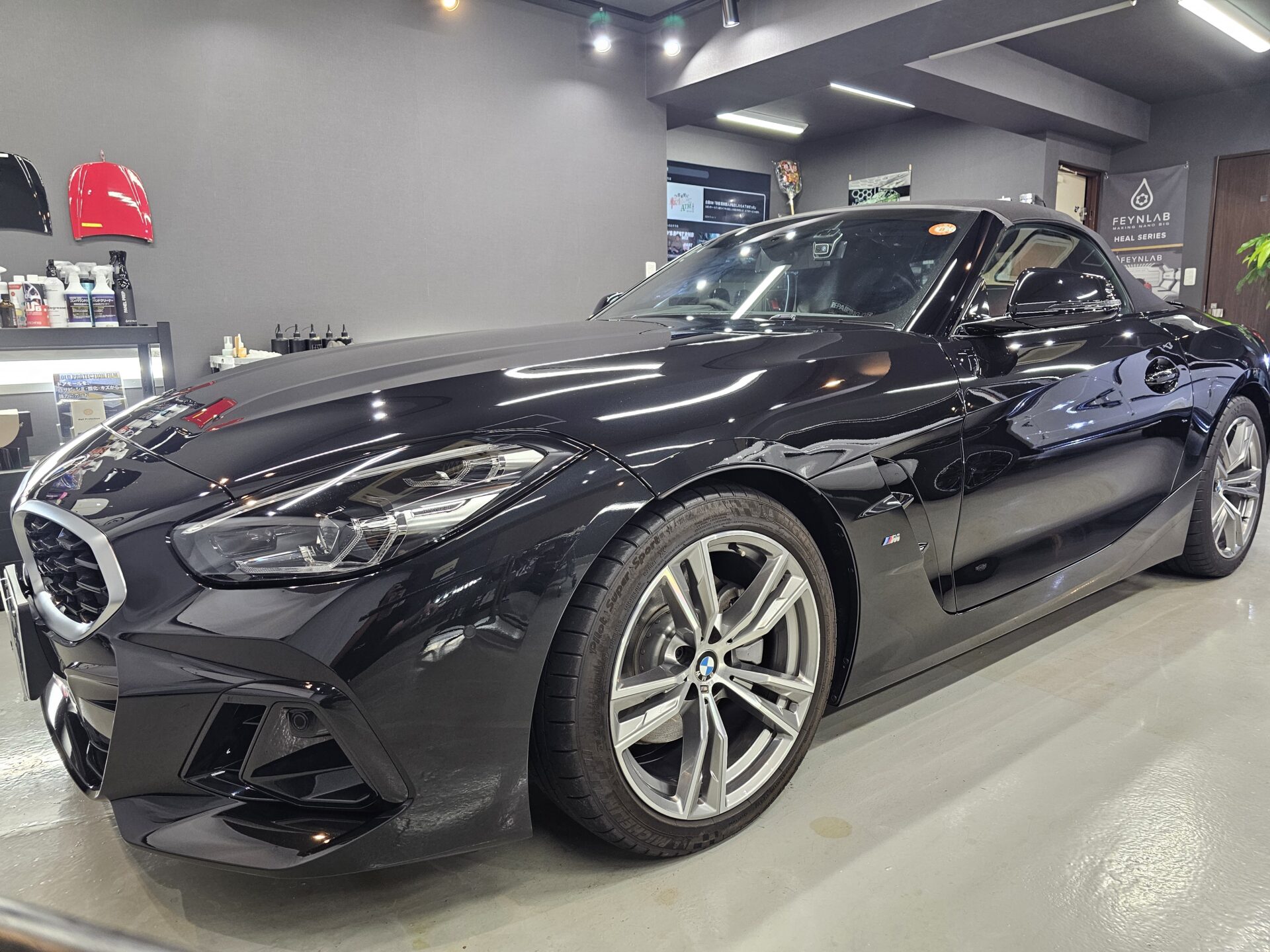 BMW Z4 XPEL STELTH PPF マットプロテクションフィルム 施工前下地処理完了
