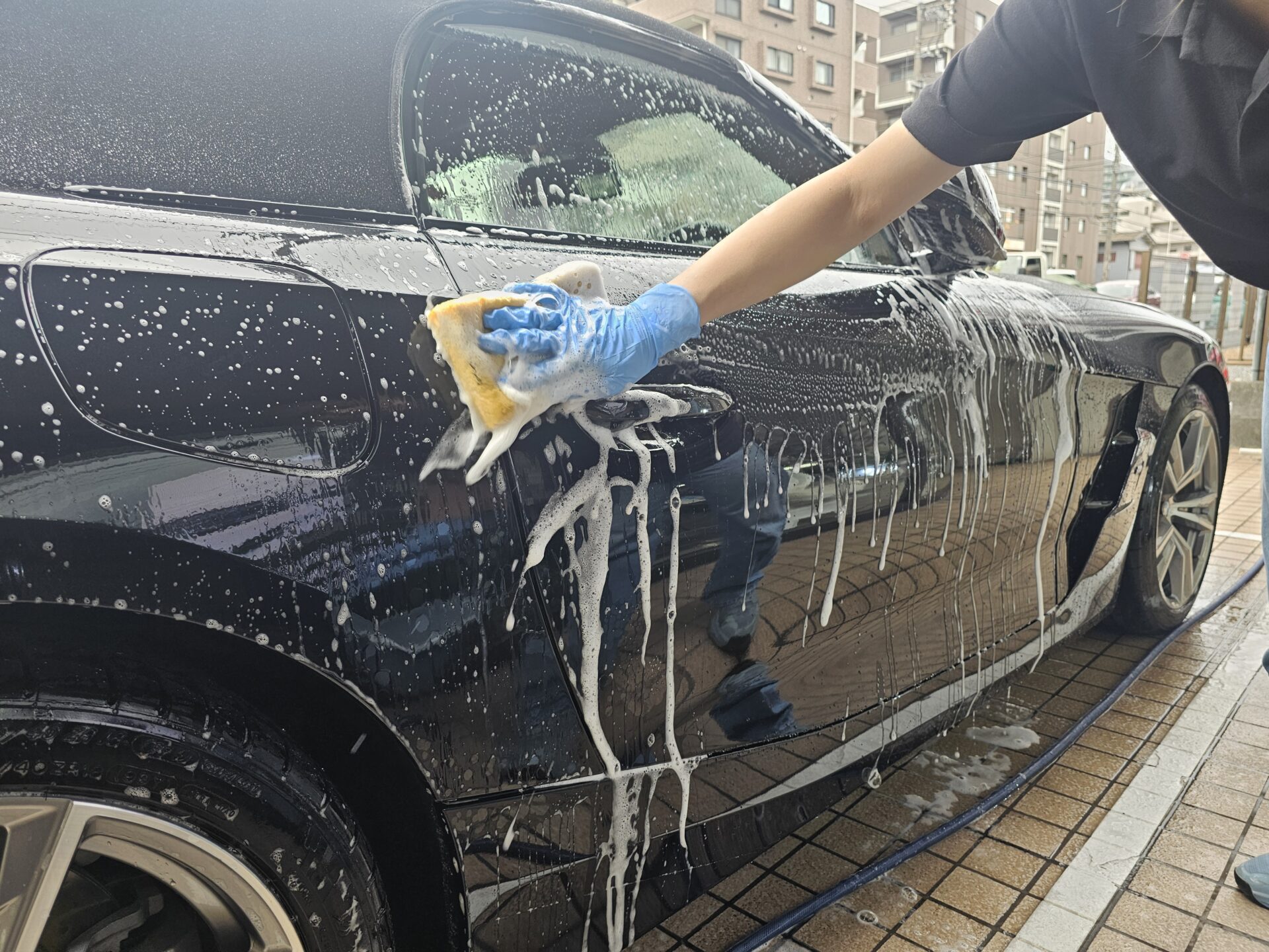 BMW Z4 XPEL STELTH PPF マットプロテクションフィルム 施工前洗車