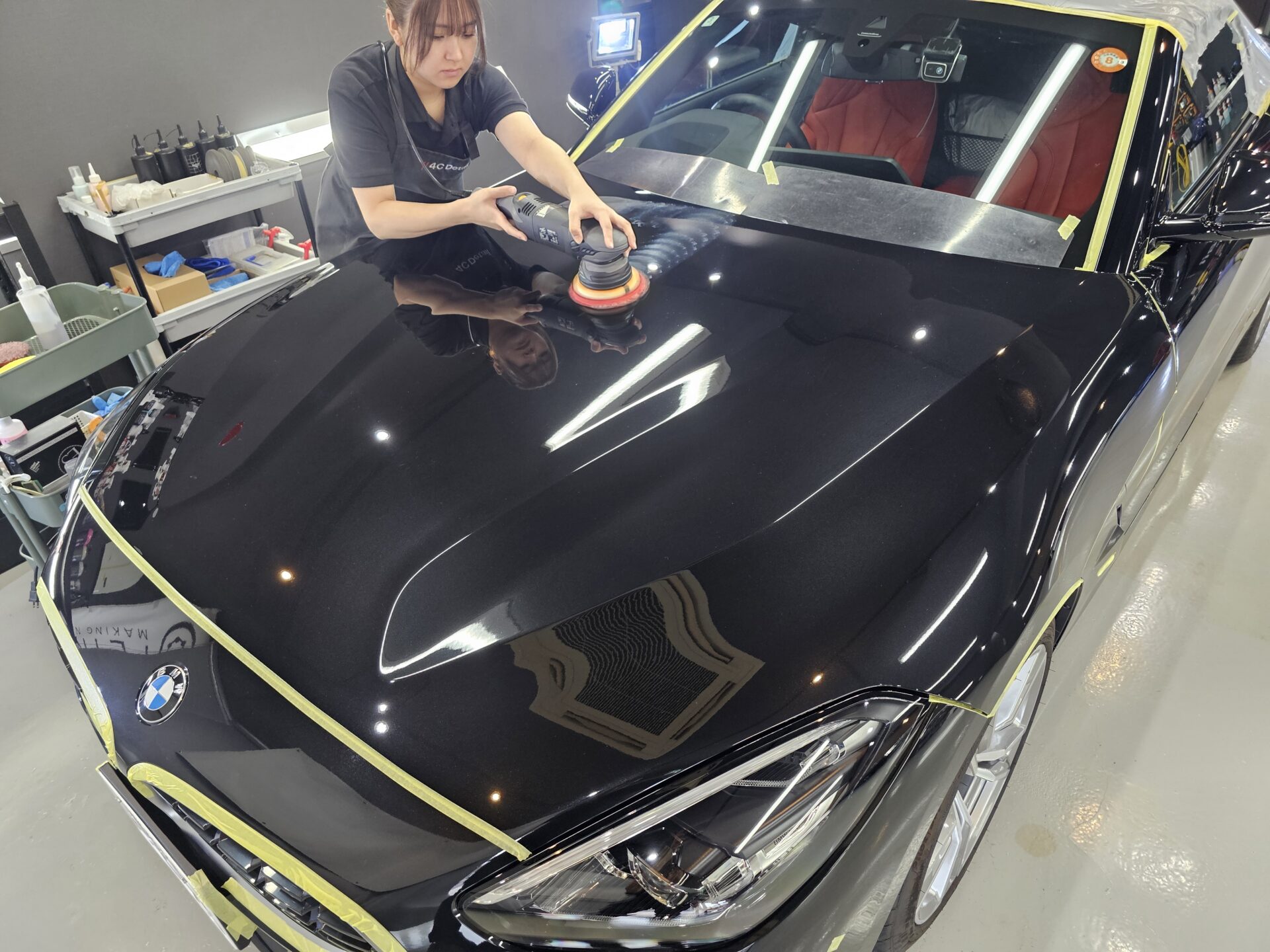 BMW Z4 XPEL STELTH PPF マットプロテクションフィルム 施工前磨き処理