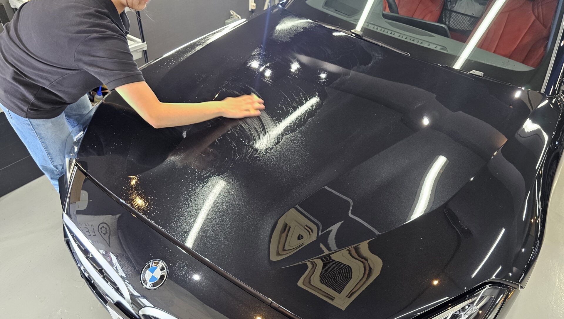 BMW Z4 XPEL STELTH PPF マットプロテクションフィルム 施工前粘土処理