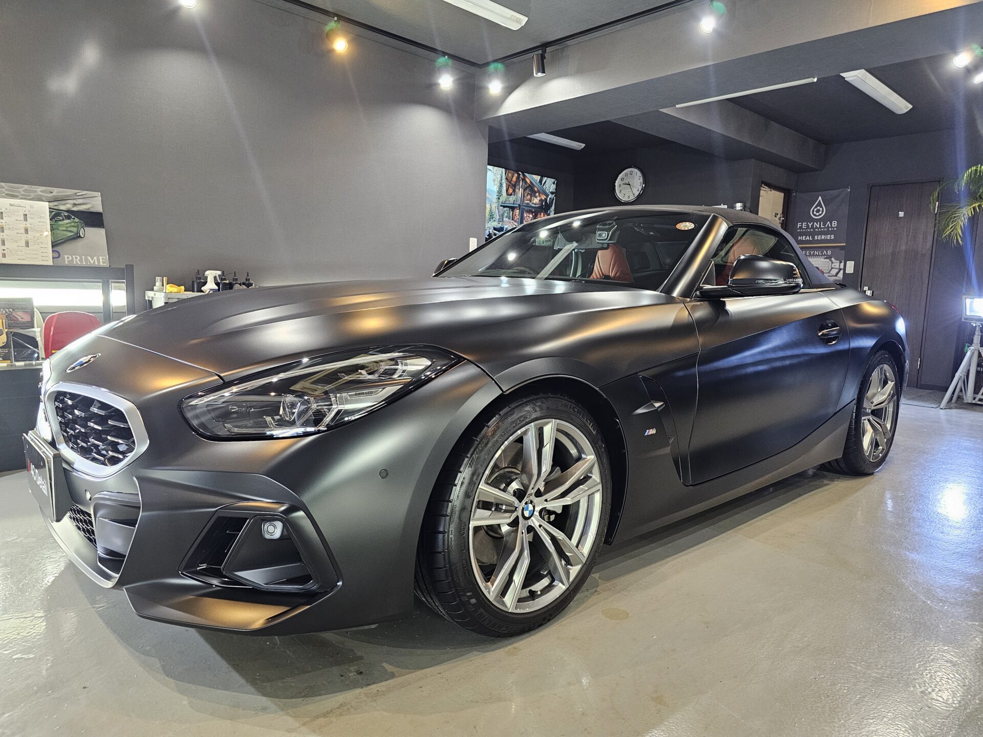 2024年式BMW Z4 XPELステルスフルプロテクションフィルム（マットフィルム）海外在住のお客様よりご依頼です