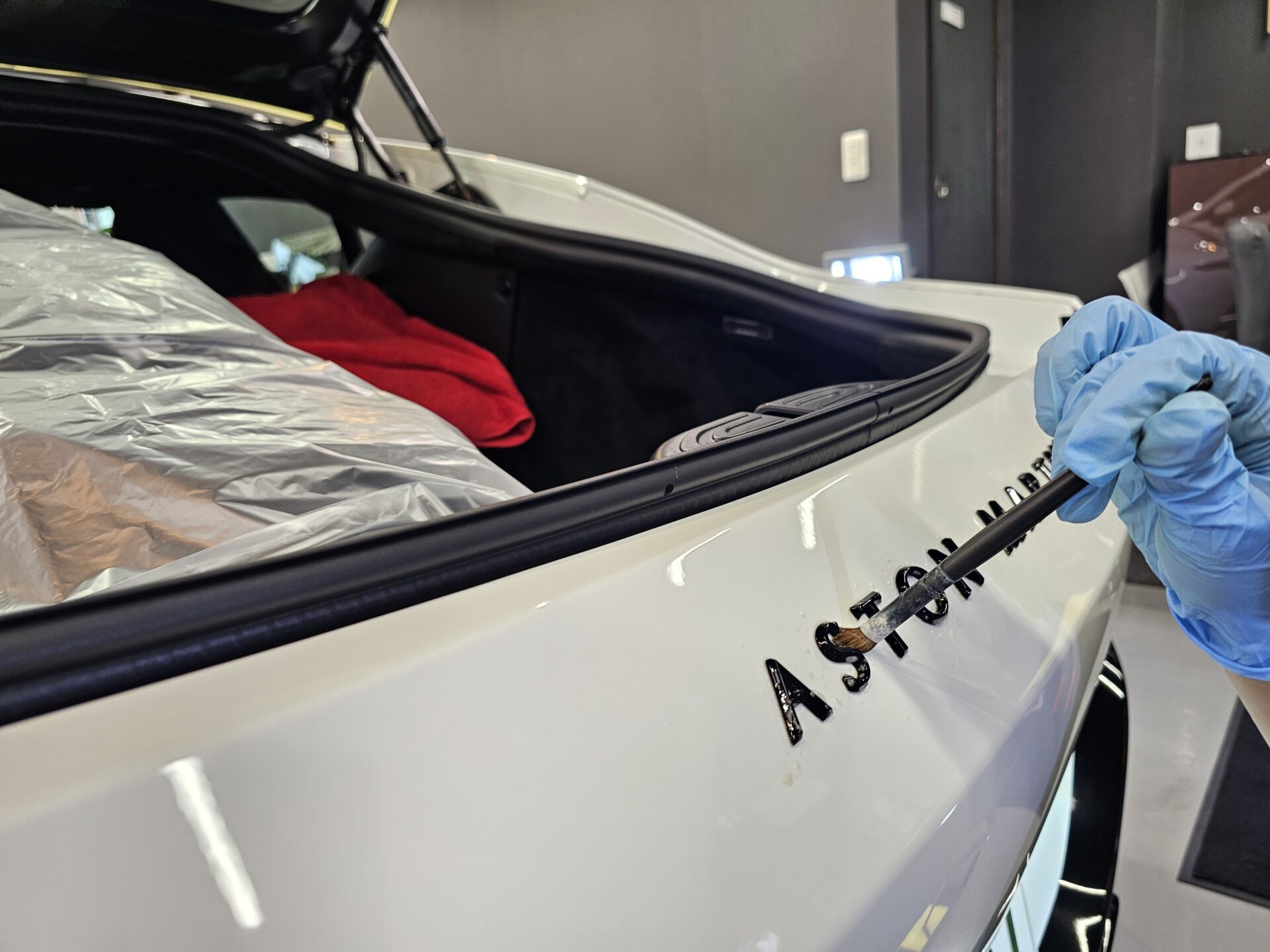 アストンマーチンヴァンテージ エンブレムクリーニング