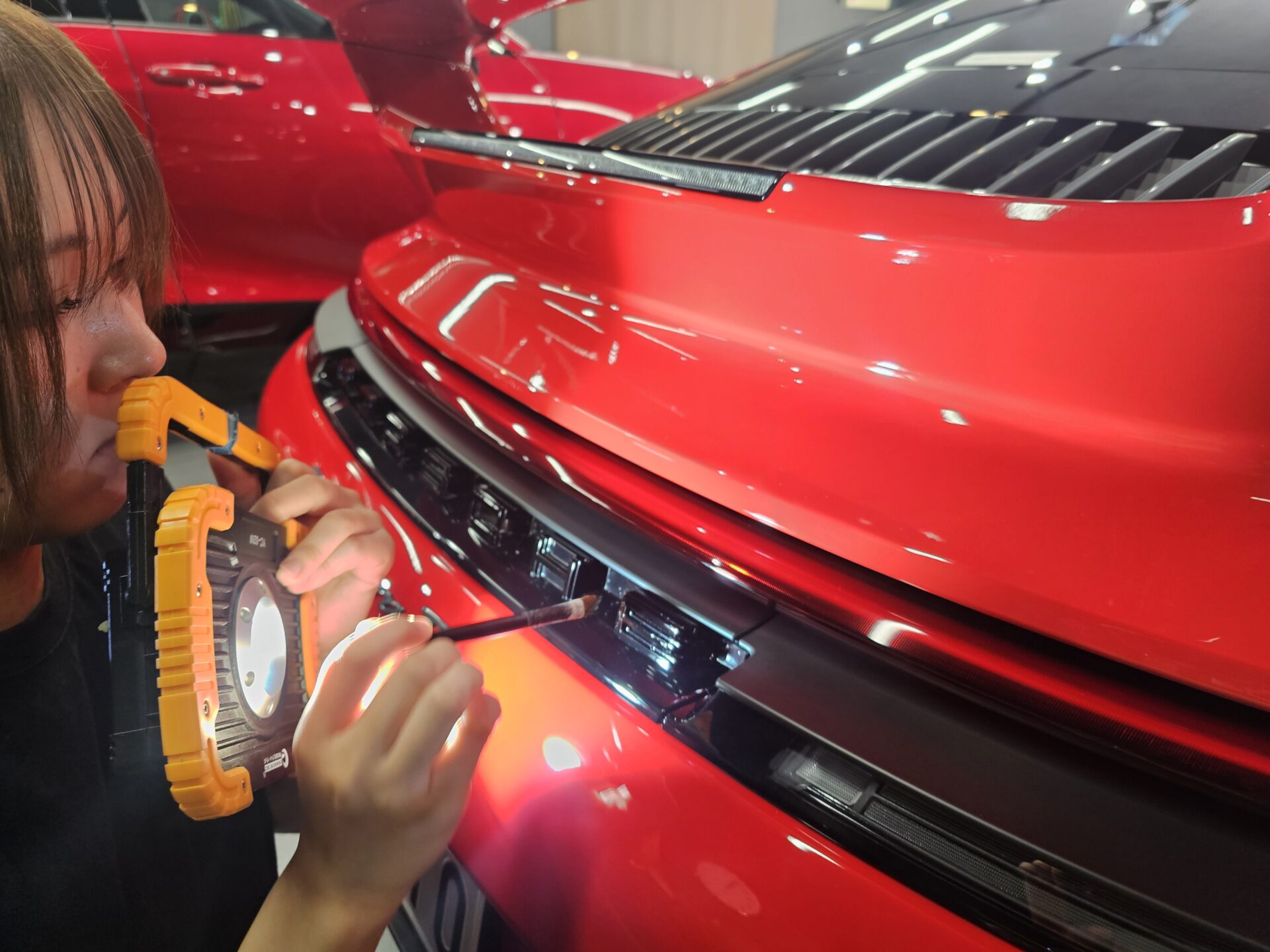 ポルシェ911カレラT 992.2 新車 細部洗浄クリーニング