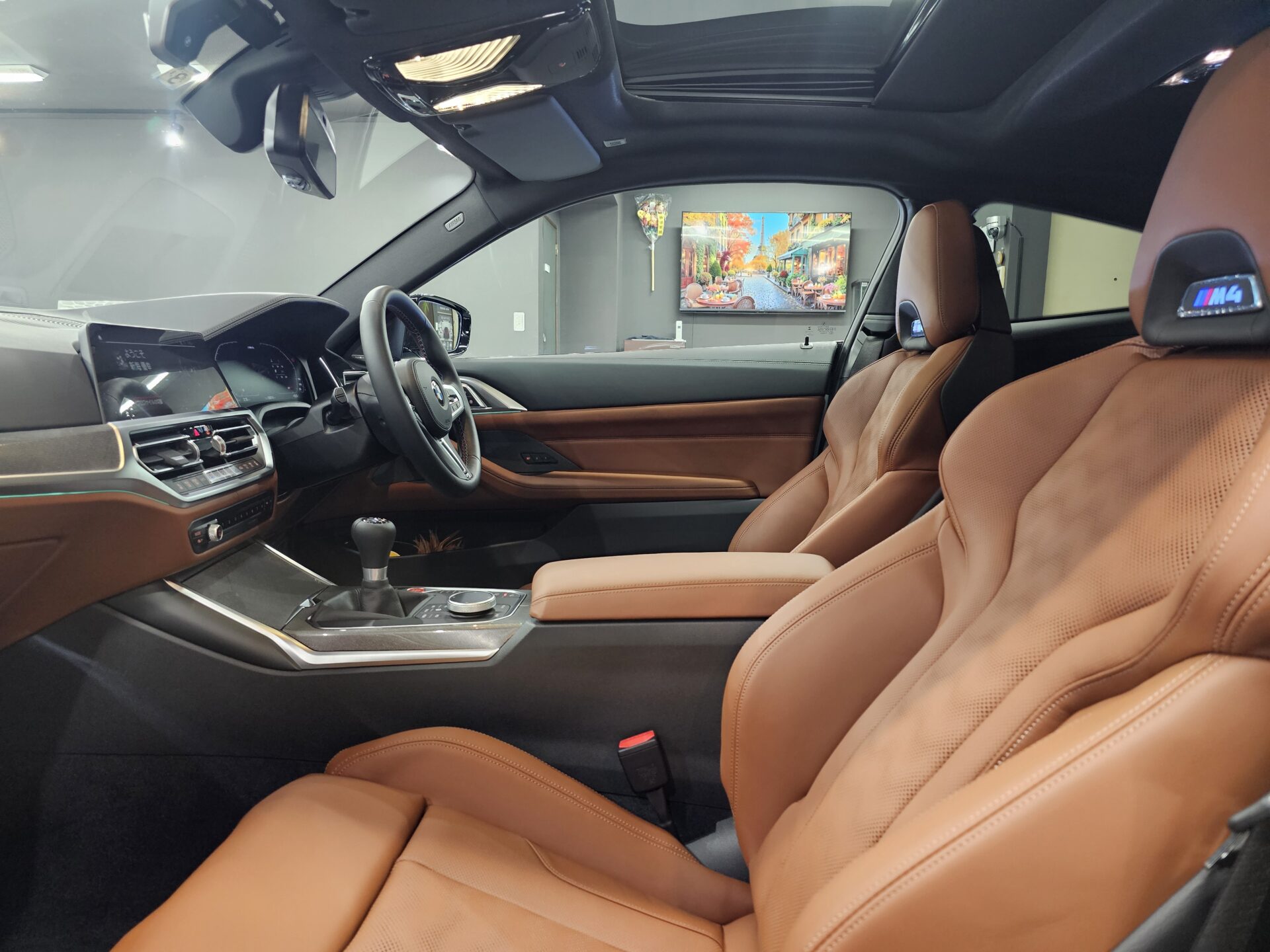 BMW M4(G82)individualブルックリングレー レザーシートセラミックコーティング フロントセット