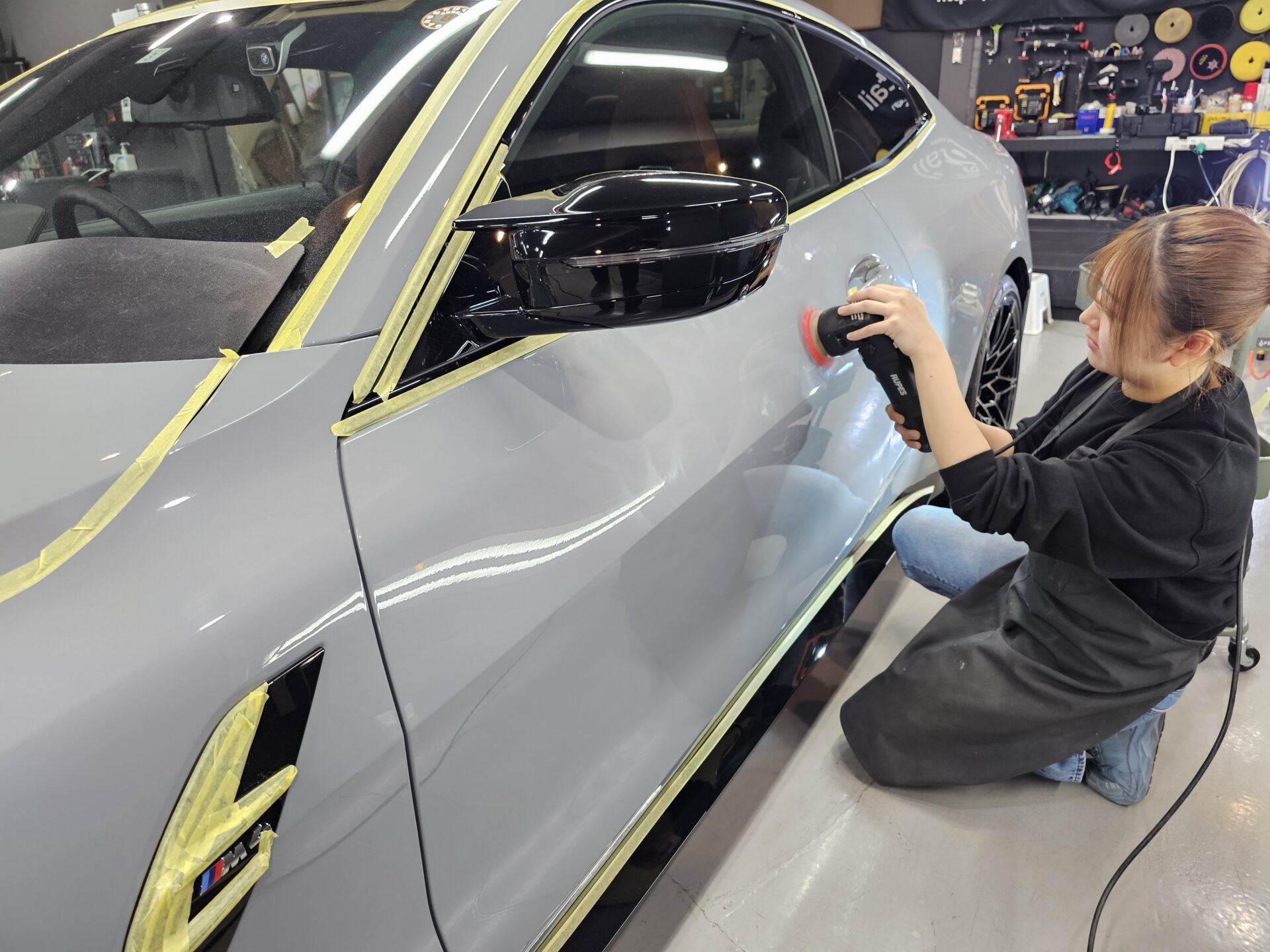 BMW M4(G82)individualブルックリングレー 下地処理磨き