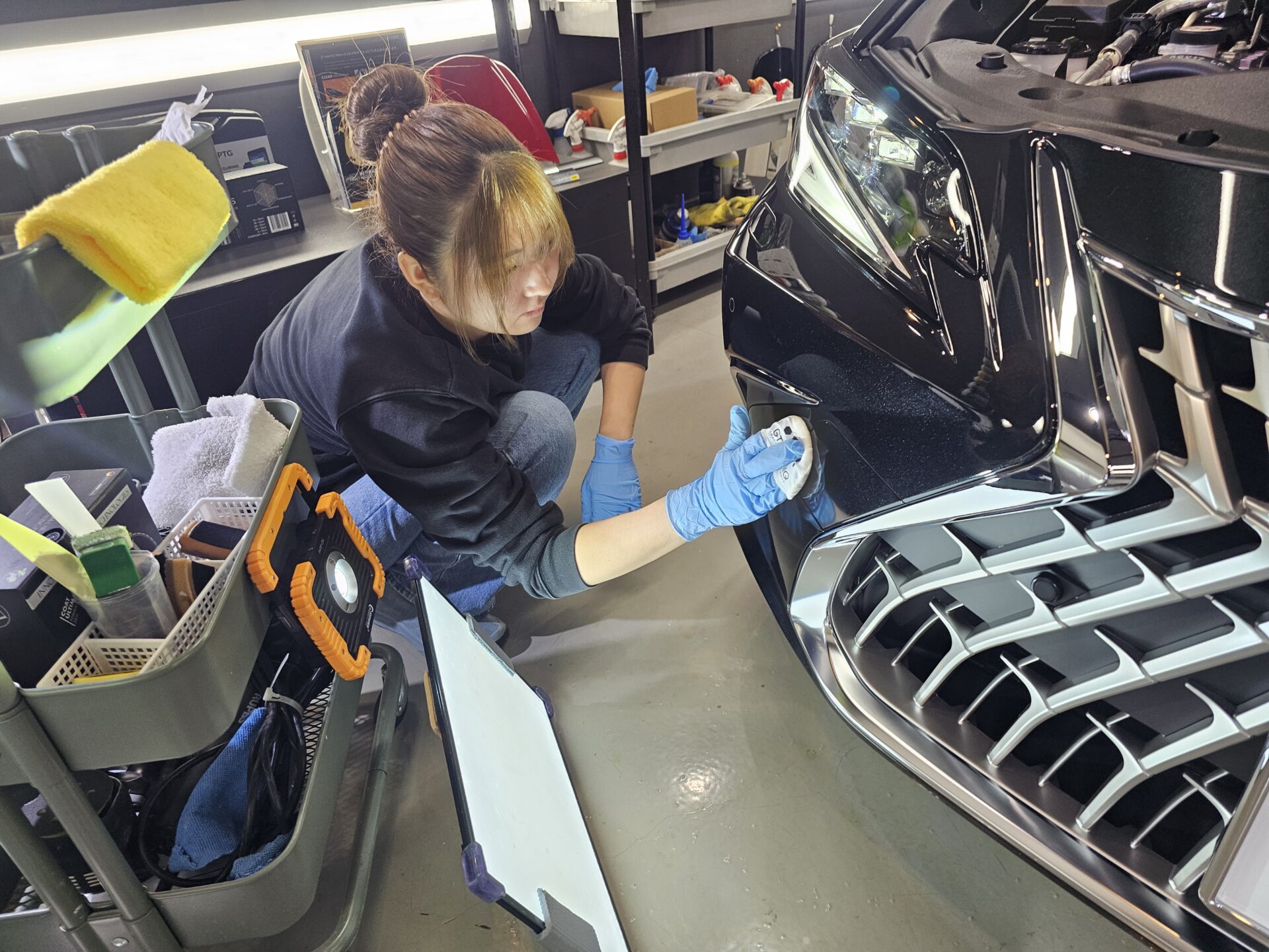 レクサスES300h 新車 セラミックコーティング細部までチェック