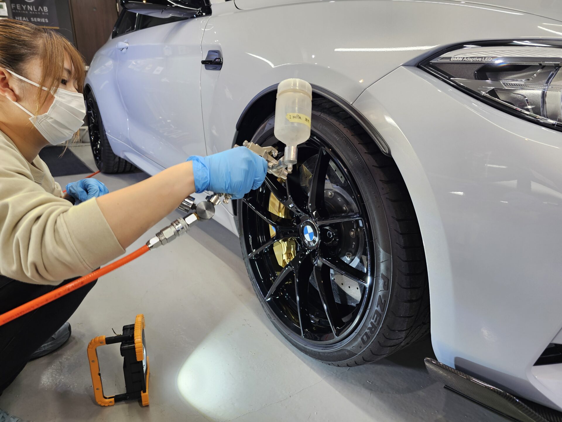 BMW M2CS(F87) ホイールコーティング吹付