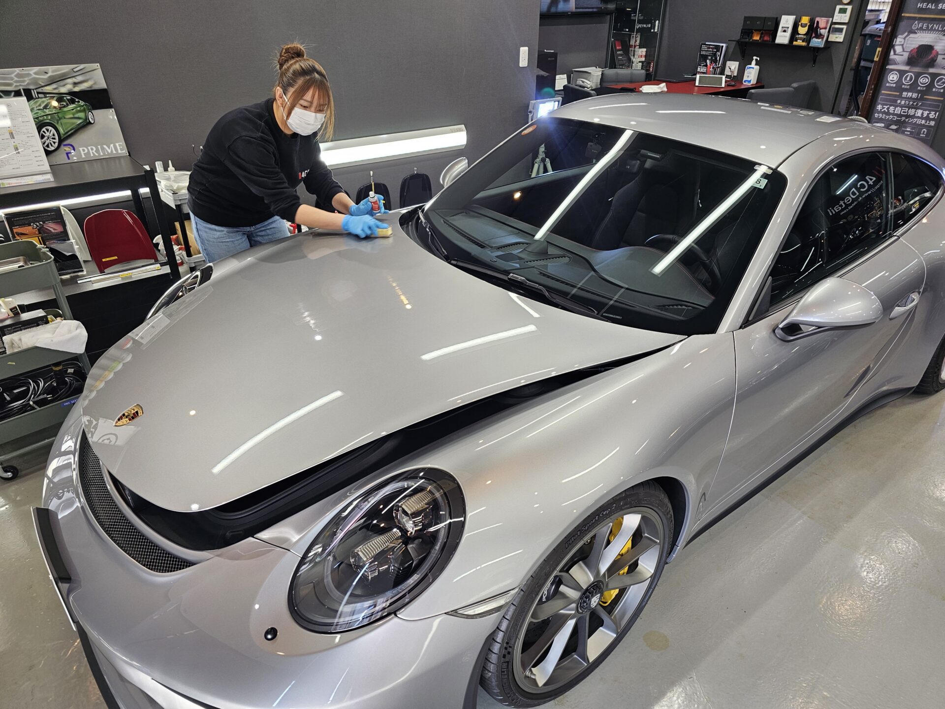 ポルシェ911GT3ツーリング(991) トップコート施工