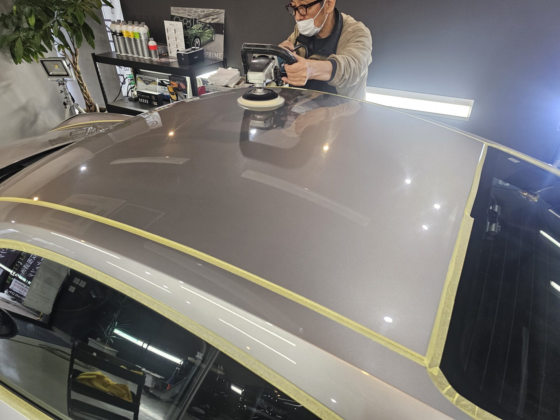 ポルシェ911GT3ツーリング(991) 磨き シングルポリッシャー