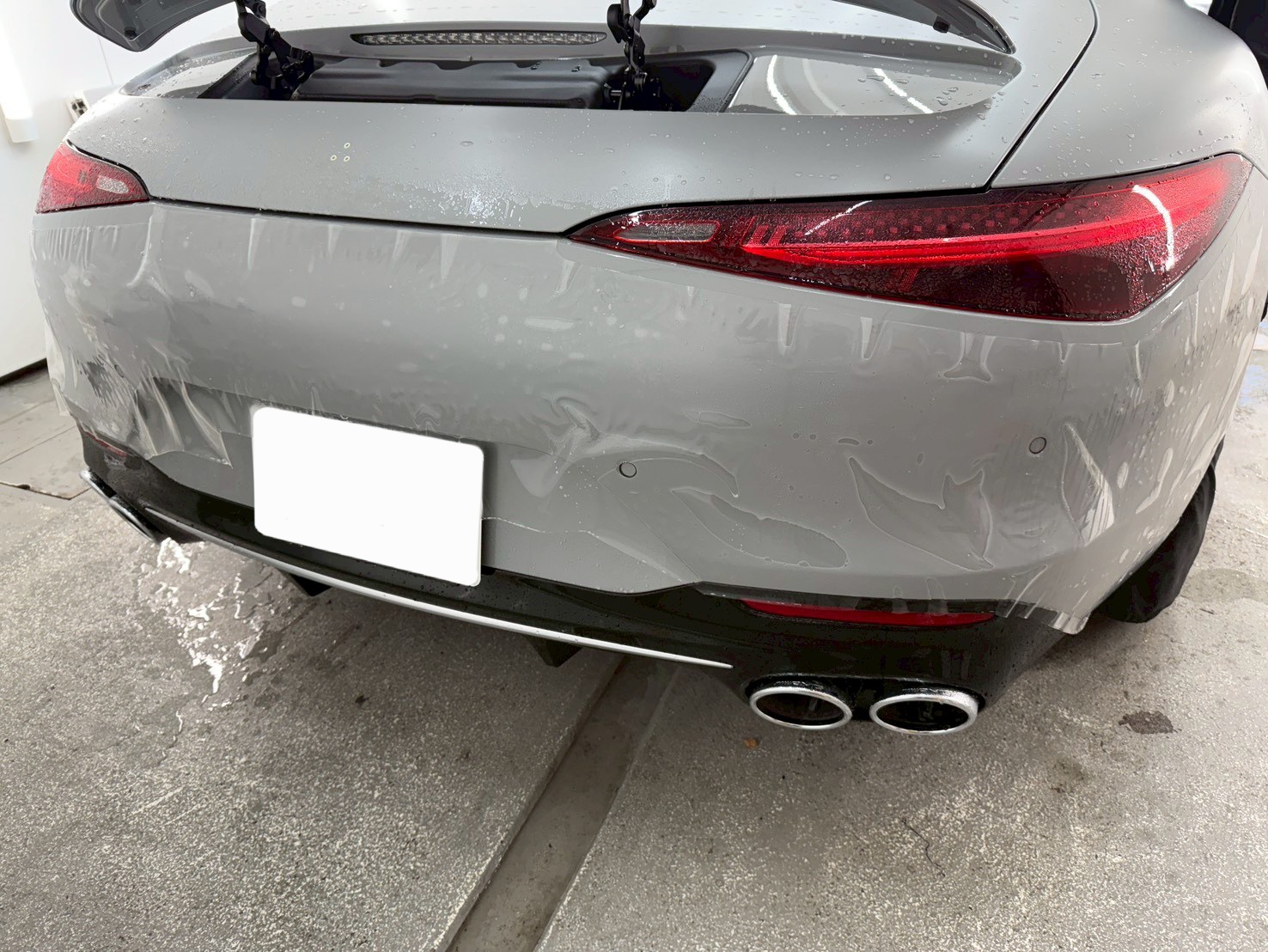 メルセデスベンツAMG SL43 アルペングレー PPF プロテクションフィルム作業