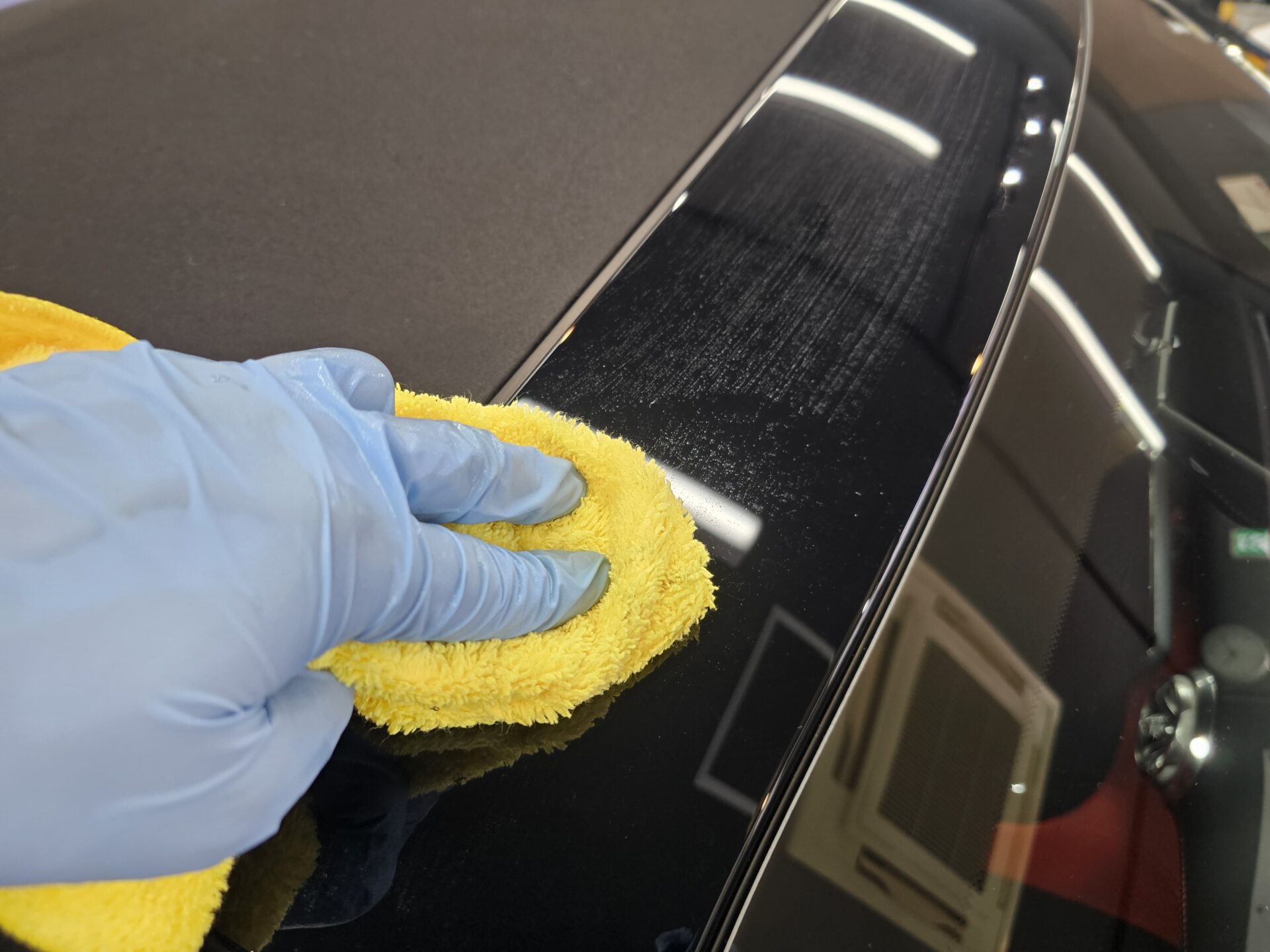 メルセデスベンツAMG SL43 アルペングレー グロスブラックシミ取り