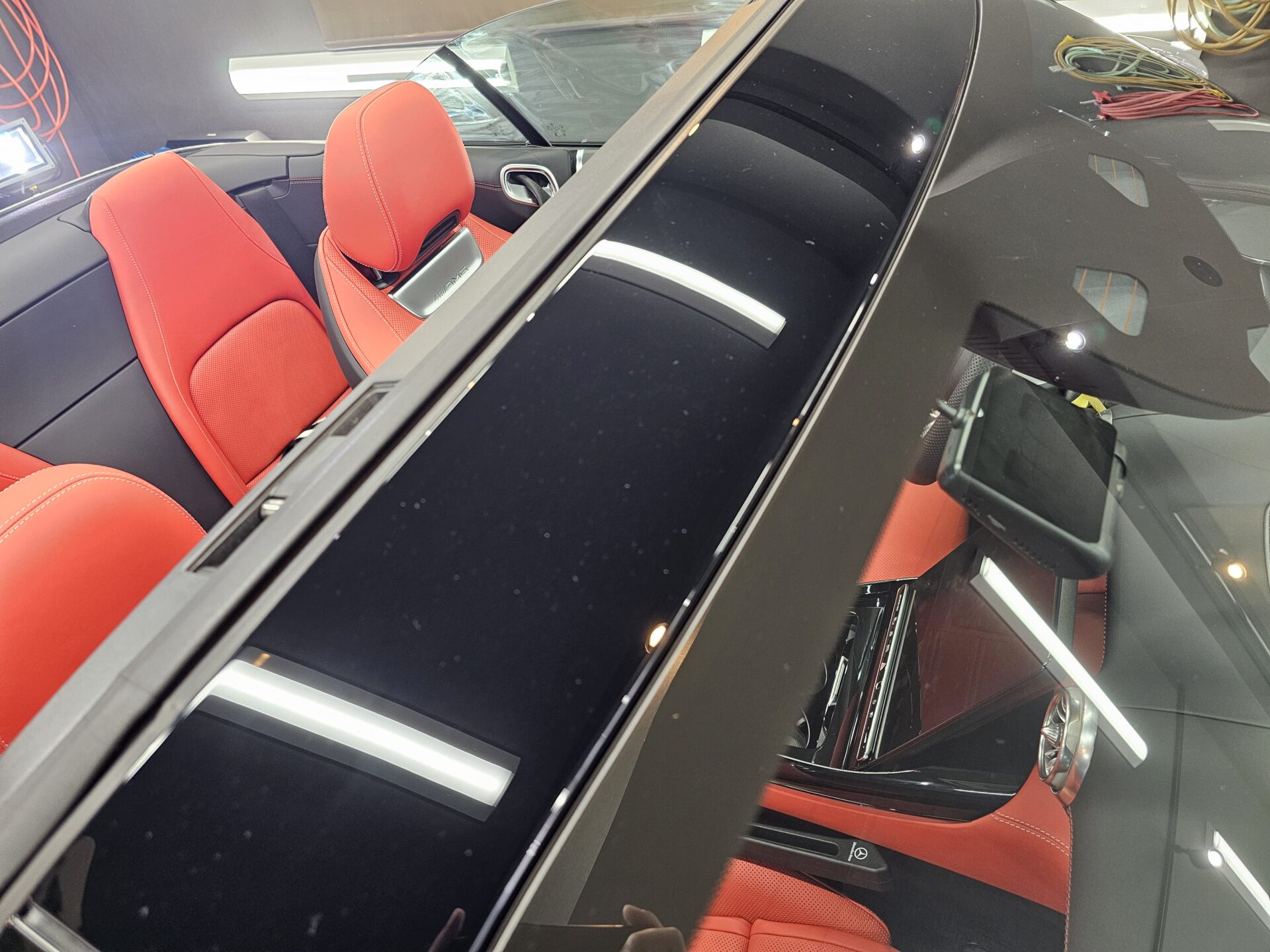 メルセデスベンツAMG SL43 アルペングレー グロスブラックシミ除去