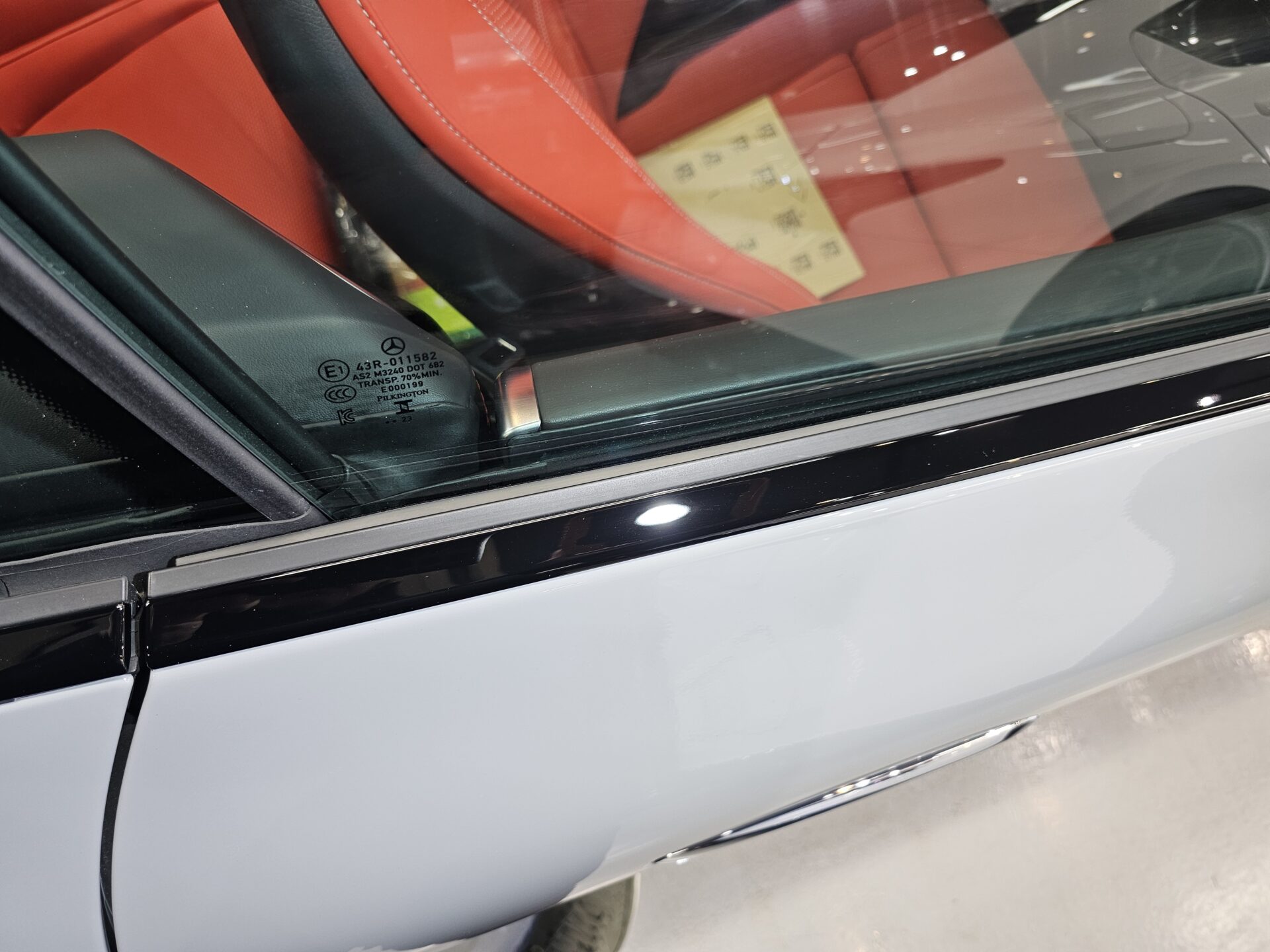 メルセデスベンツAMG SL43 アルペングレー モール磨き後