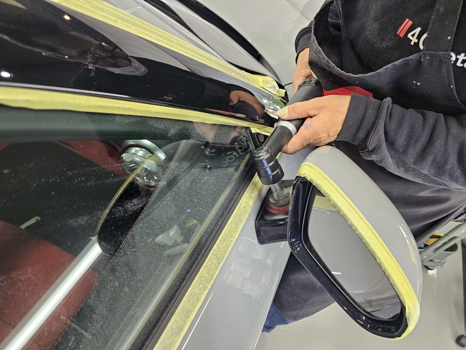 メルセデスベンツAMG SL43 アルペングレー 細部研磨