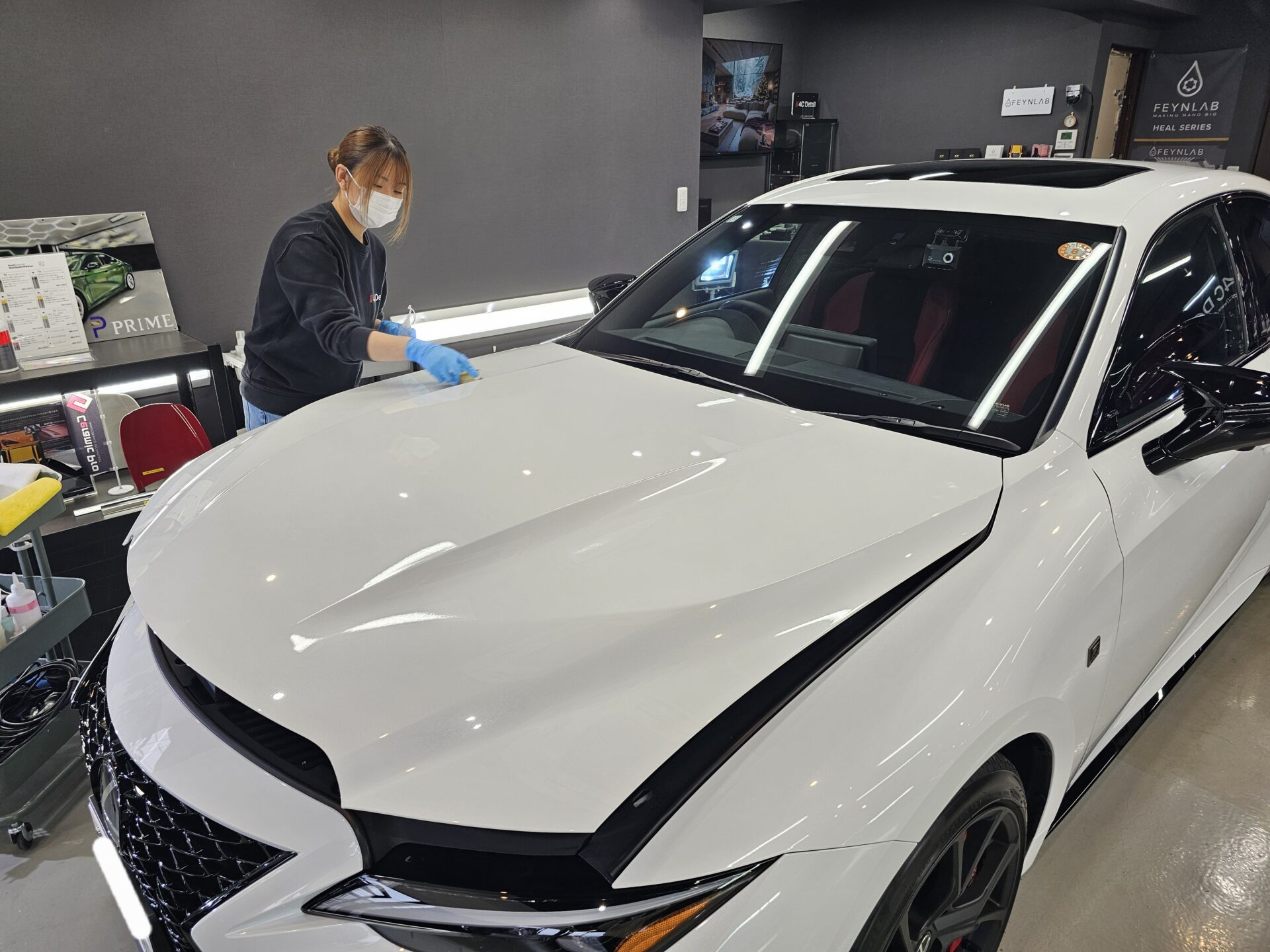 レクサスIS500クライマックスエディション GTECHNIQセラミックコーティング塗布