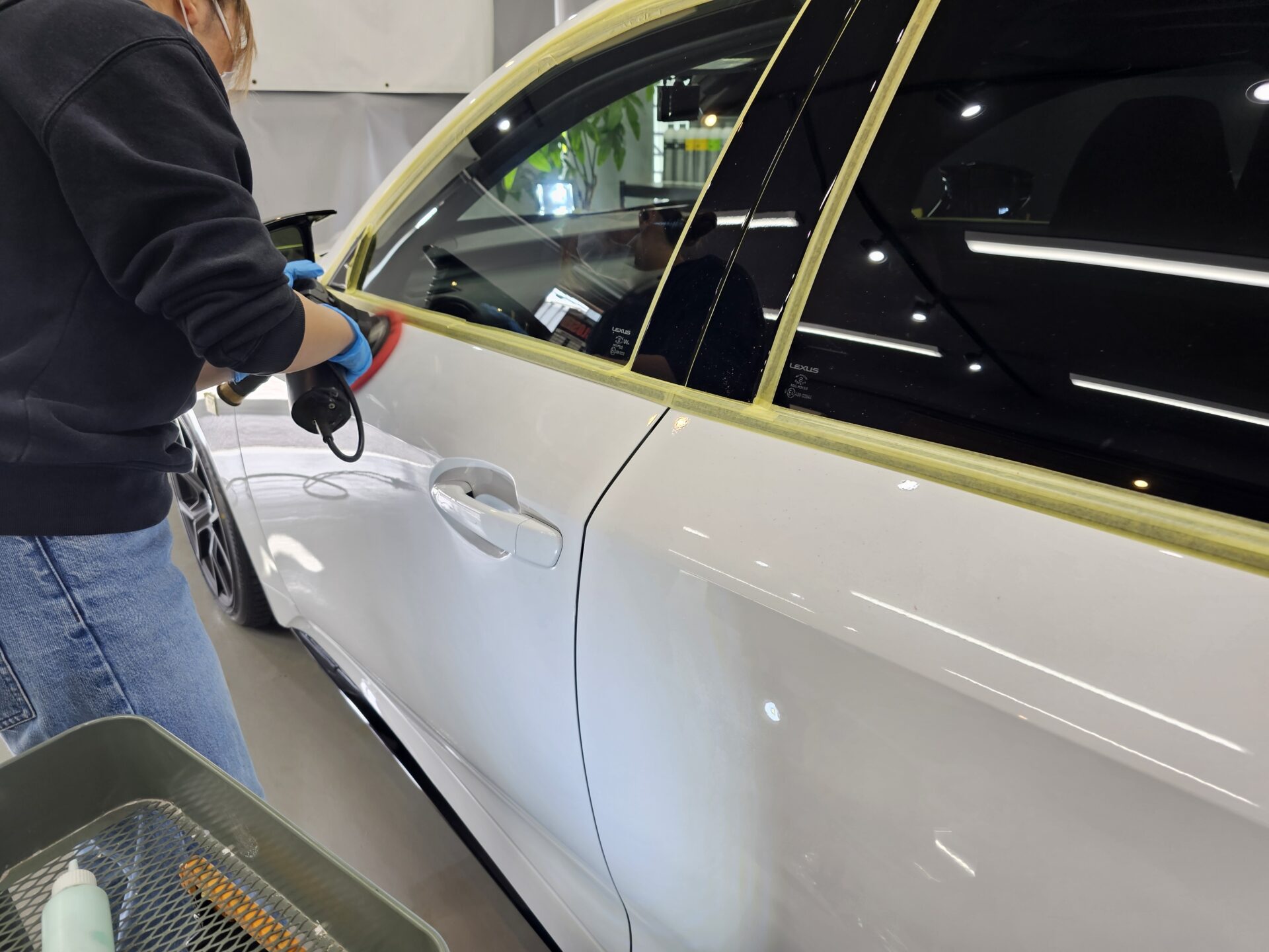 レクサスIS500クライマックスエディション 新車磨き 下地処理